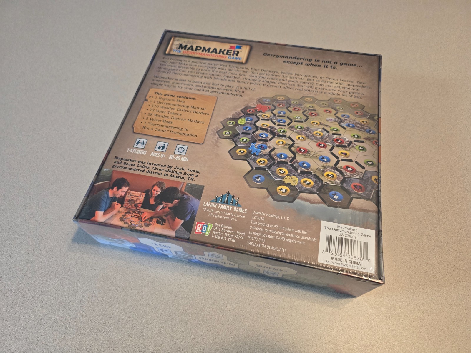 New Mapmaker The Gerrymandering Game USA Politics Educational Board Game