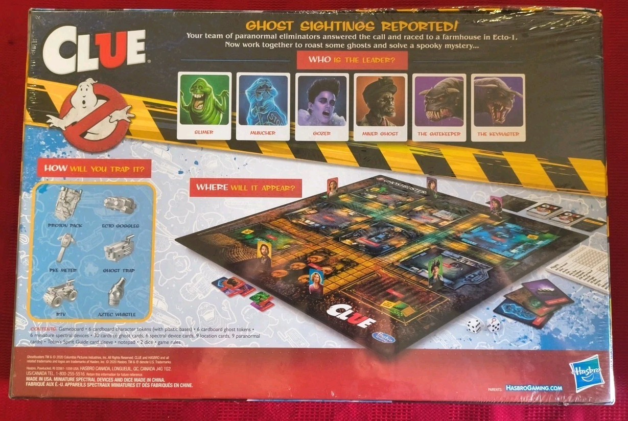 2020 CLUE Ghostbusters Edition Multi Player Paranormal Ghost Sightings NIB