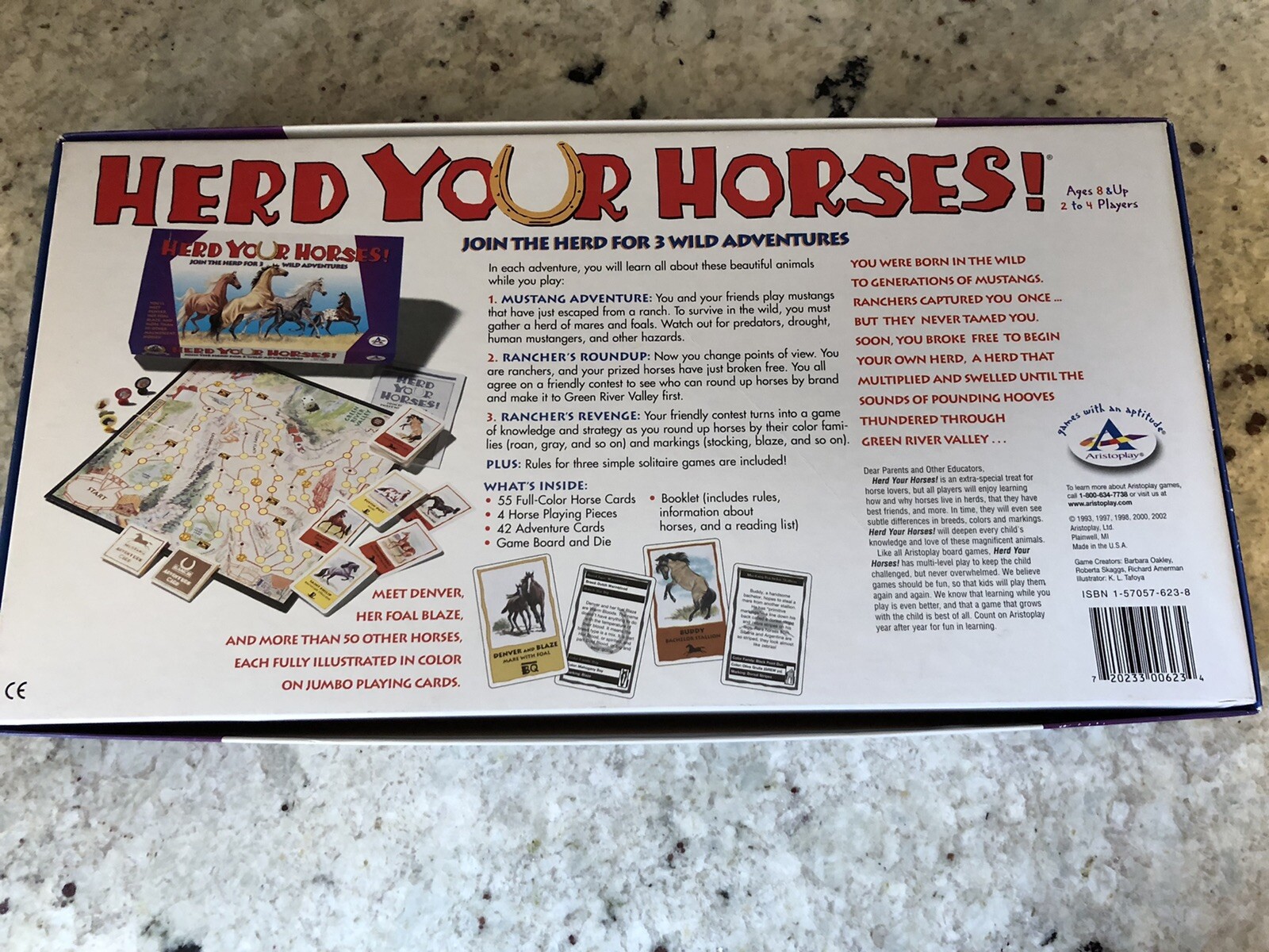 Herd Your Horses Board Game Aristoplay 2002 100% Complete 3 in 1 Educational
