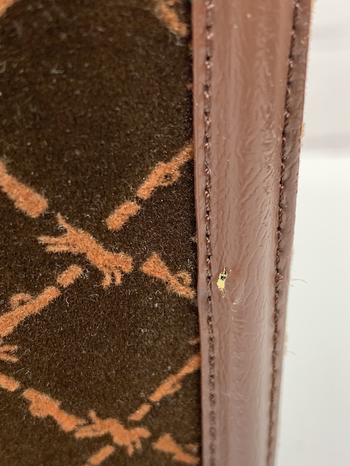 VTG Aries Of Beverly Hills Rare Longchamp Brown Velvet Travel Backgammon Set