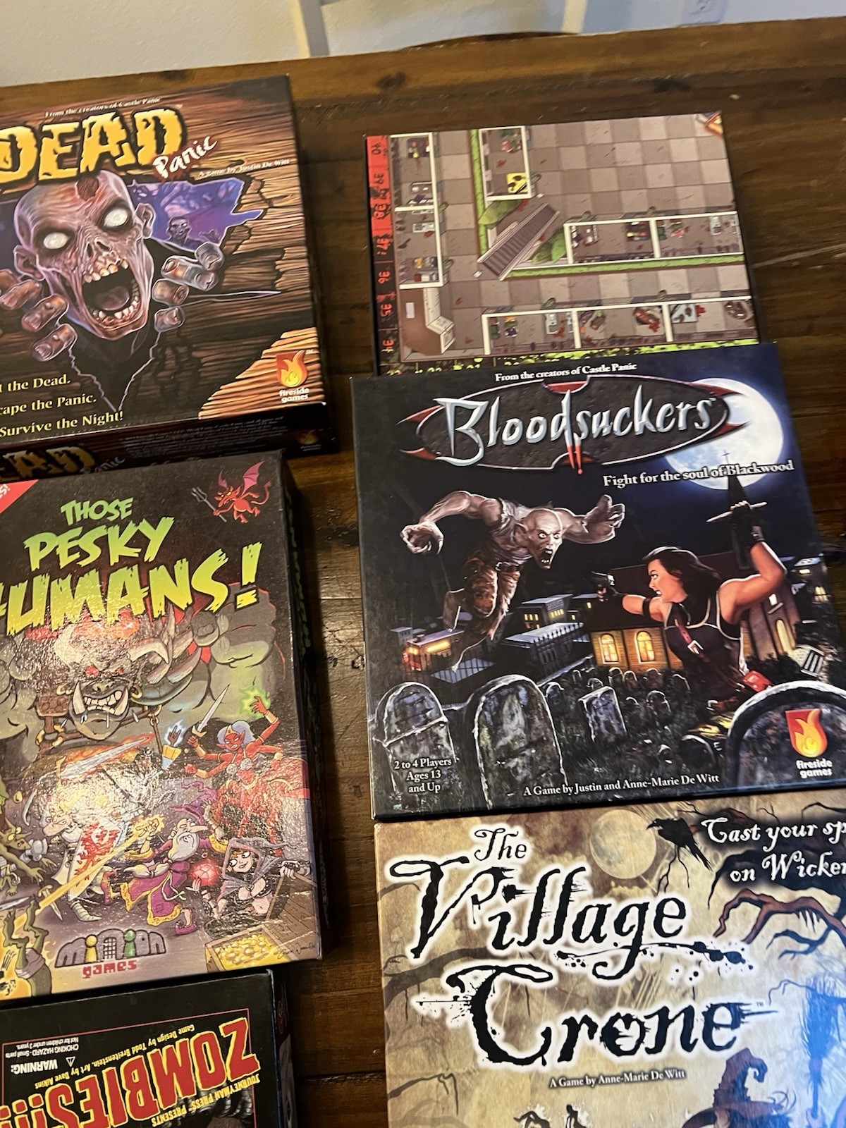 Fireside Game Co Board Game lot spooky horror themed games