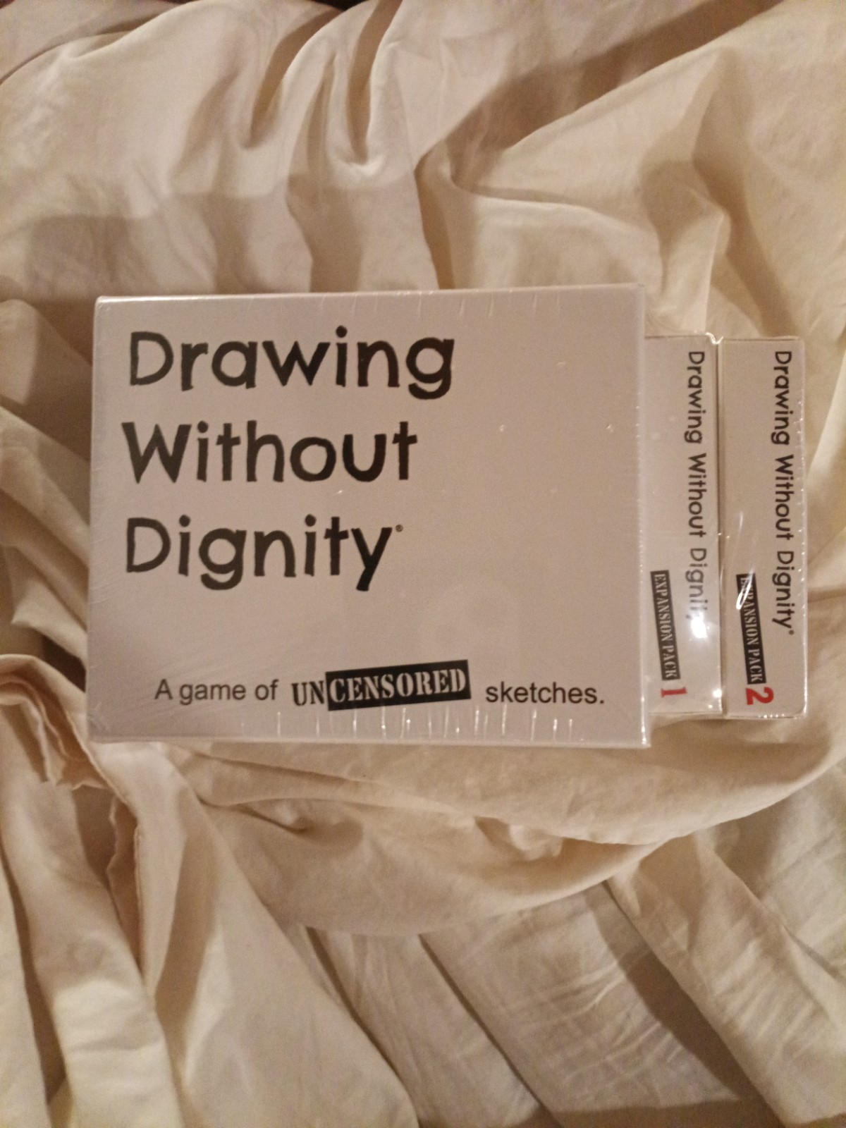 Drawing Without Dignity Adult Party Game Mega Expansion Pack 1 & 2 Sealed New