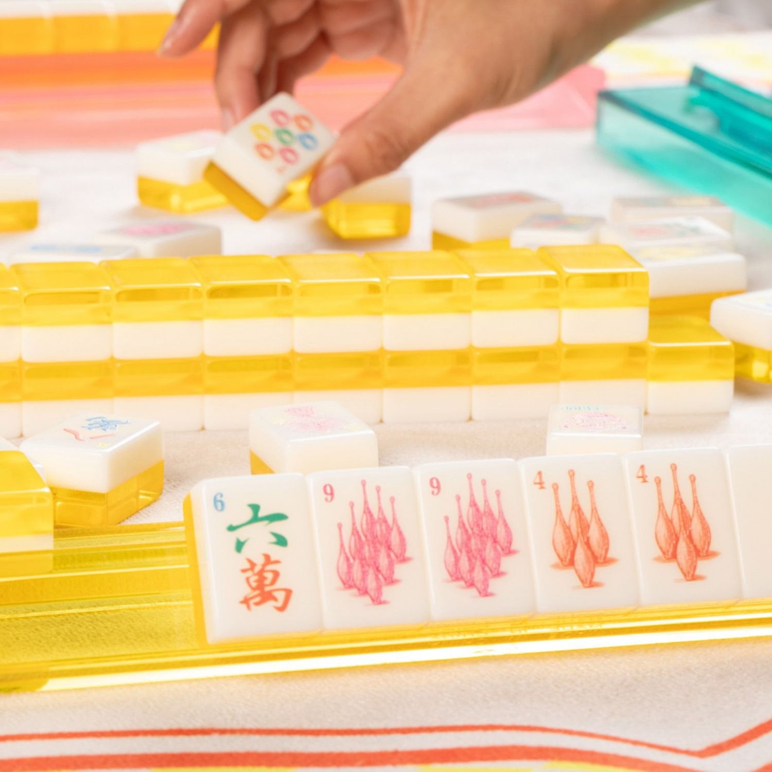 Maison Lude Mahjong Tiles – Cirquejong, 160 Tiles + Carrying Case Cirquejong!