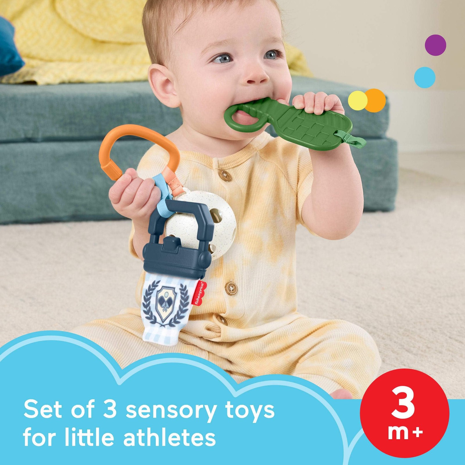 Baby Toy Mini Me Moments Pickleball Set 3 Sports Sensory Fisher Price Toys Play