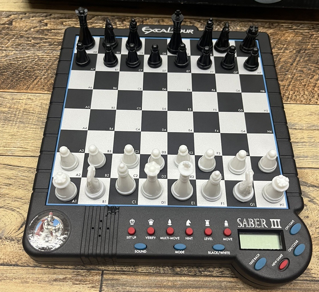 Excalibur Electronics Boardgame Chess Set Kingmaster III Box Missing Black Queen