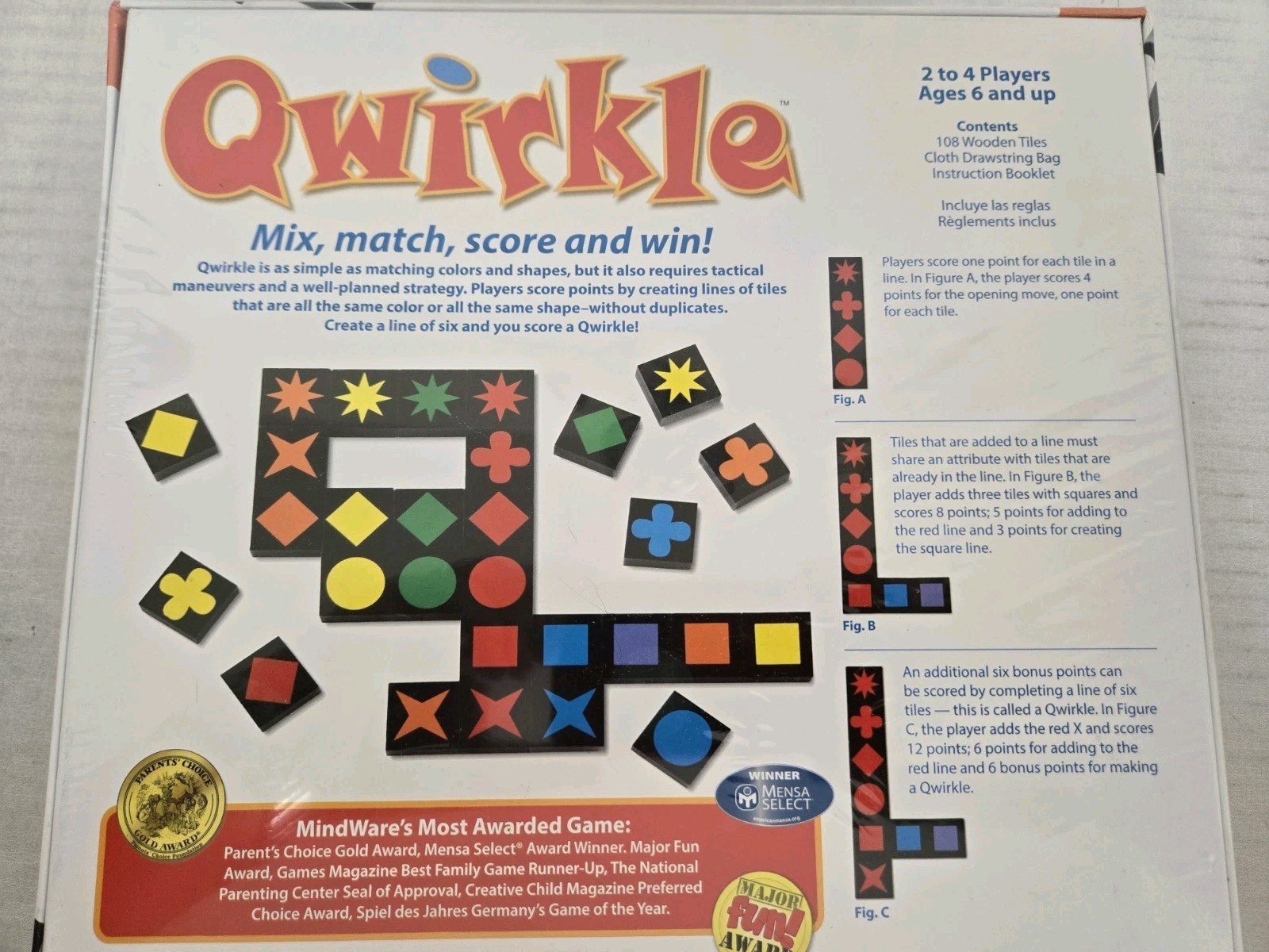 Qwirkle Wooden Tiles Board Game 2015 Factory Sealed FREE SHIPPING