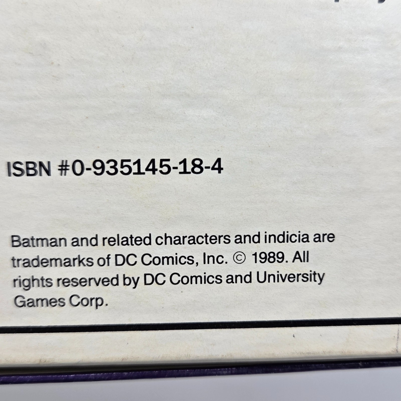 VINTAGE 1989 THE BATMAN GAME 50TH ANNIVERSARY BOARD GAME 100% COMPLETE DC COMICS