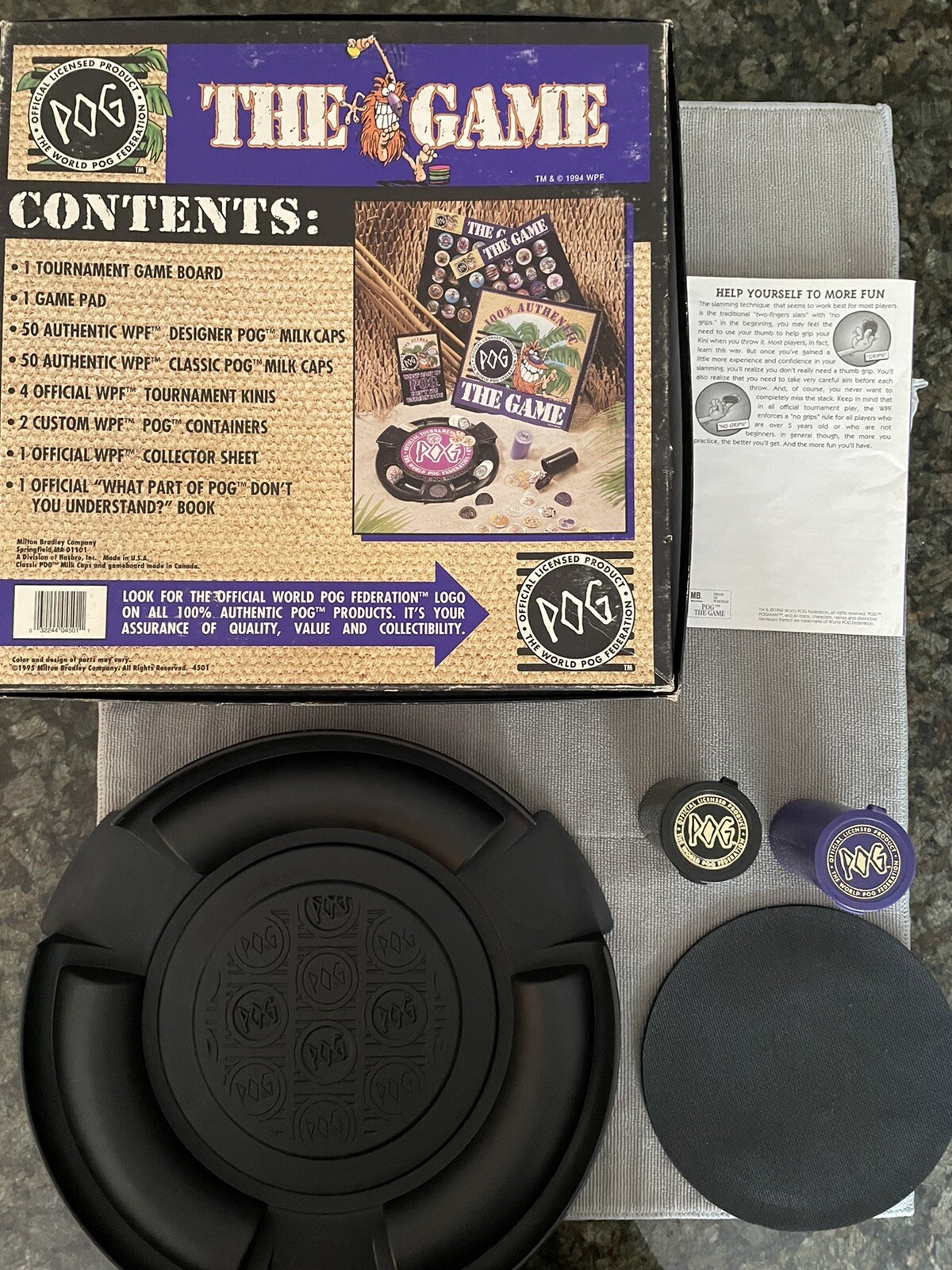 POG The Game – 100% Authentic World POG Federation MB 1995 – 99% Complete