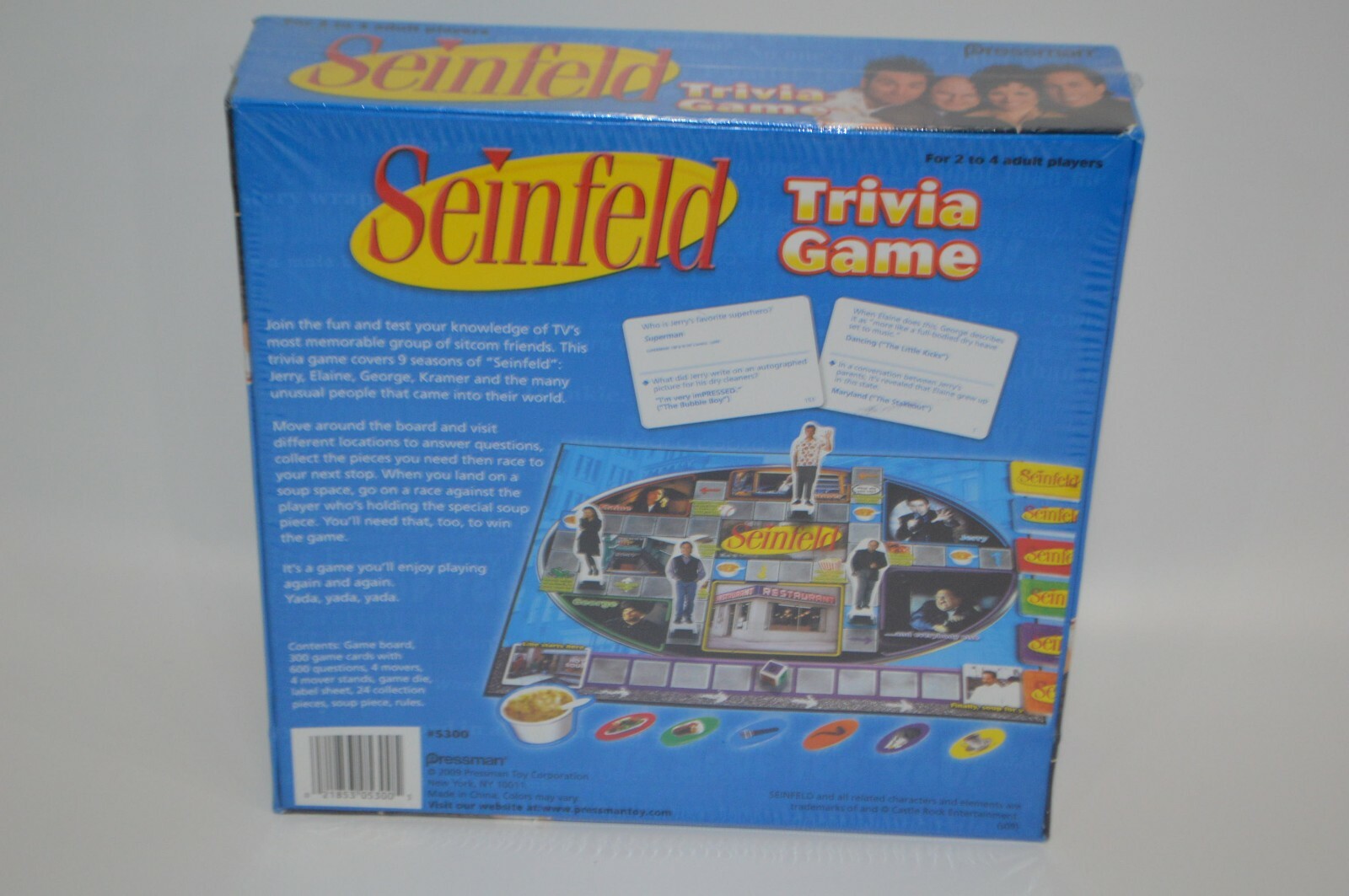 NEW Sealed Seinfeld Trivia Board Game #5300 Pressman 2009 Adult 2-4 Player