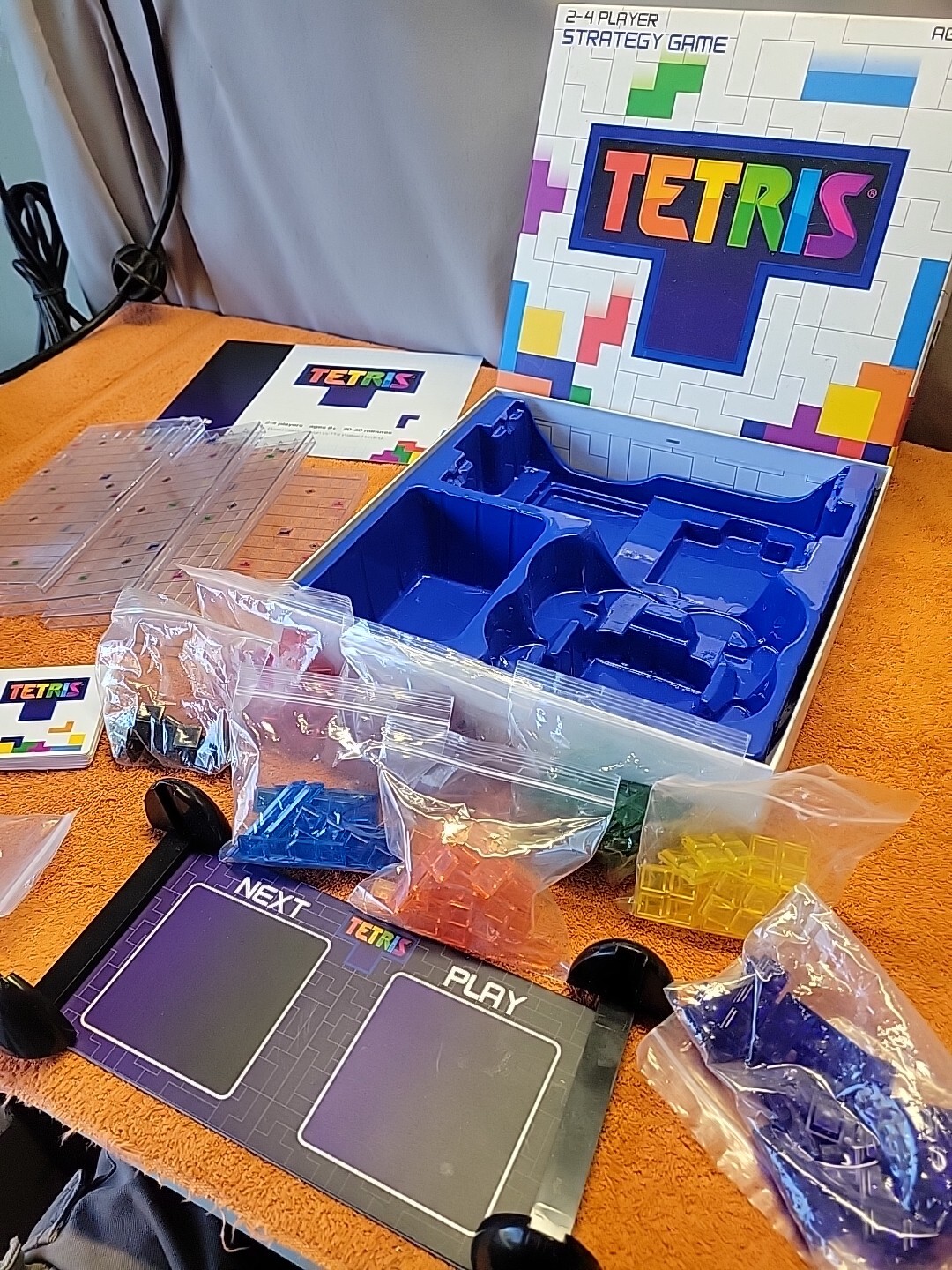L•Vintage TETRIS Board Game Head-To-Head Multiplayer Strategy Game COMPLETE