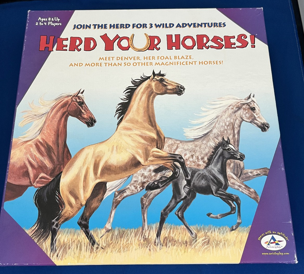 Herd Your Horses Wild Mustang Board Game 2012 Aristoplay 100% COMPLETE