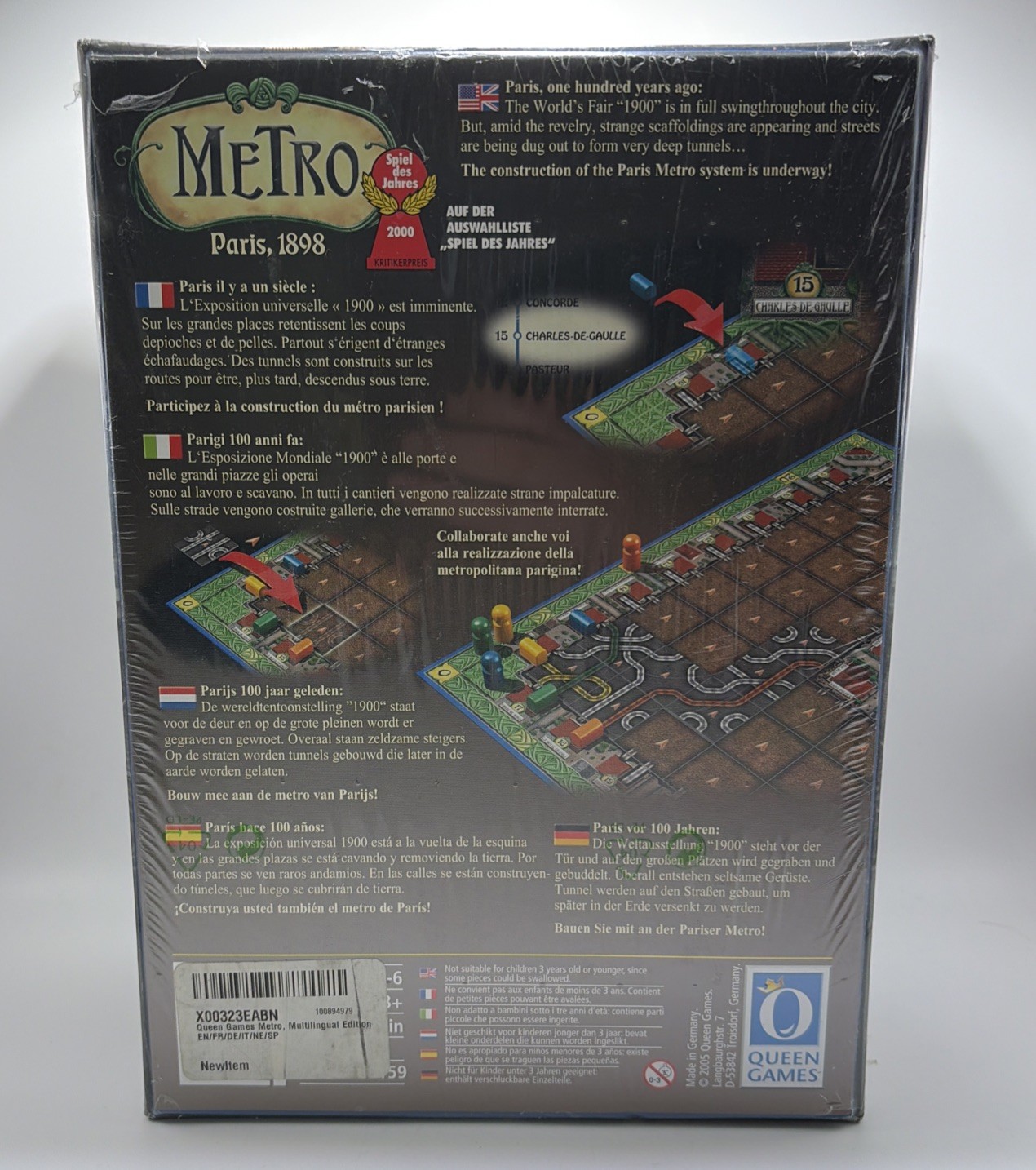 Metro Board Game Dirk Henn Paris 1898 Queen Games Multilingual Edition – Sealed