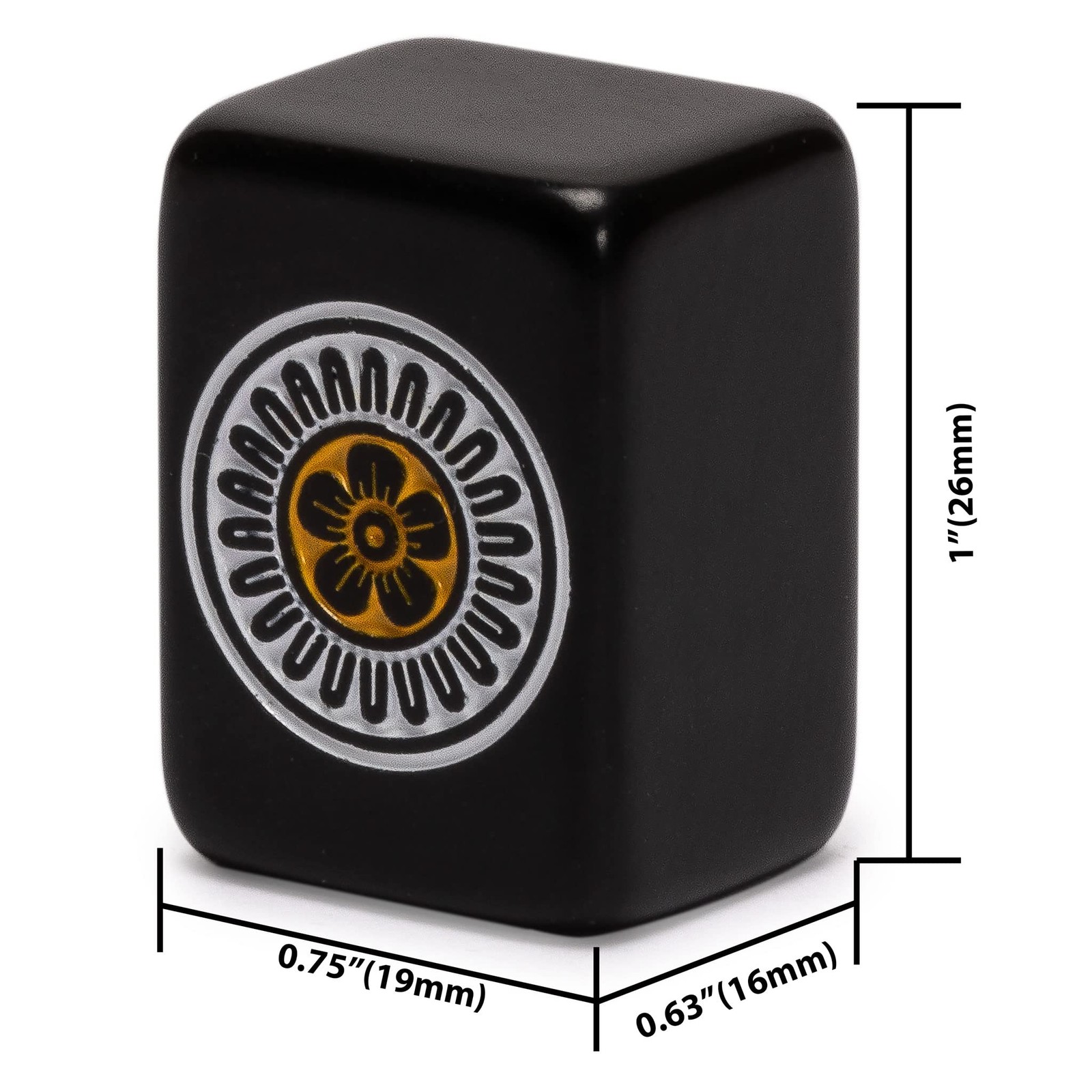 Yellow Mountain Imports Japanese Riichi Mahjong Set – Black Standard Size Tiles