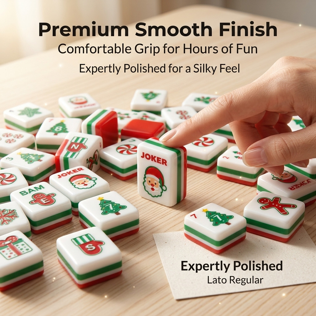 160 Christmas-themed American Mahjong set 4-layer acrylic American Mahjong tiles
