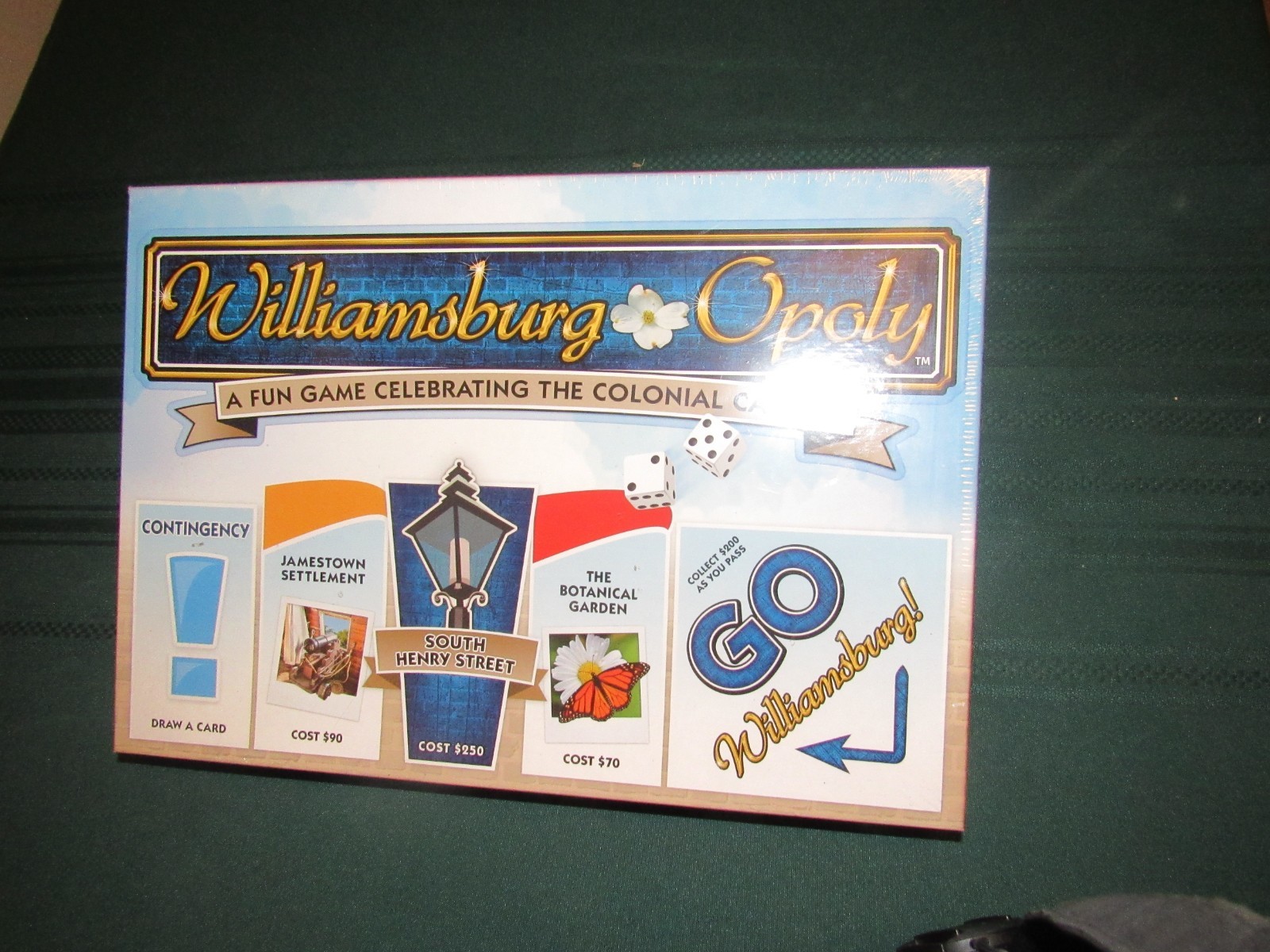Williamsburg Opoly Board Game from the Makers Late for The -Sky Virgina)