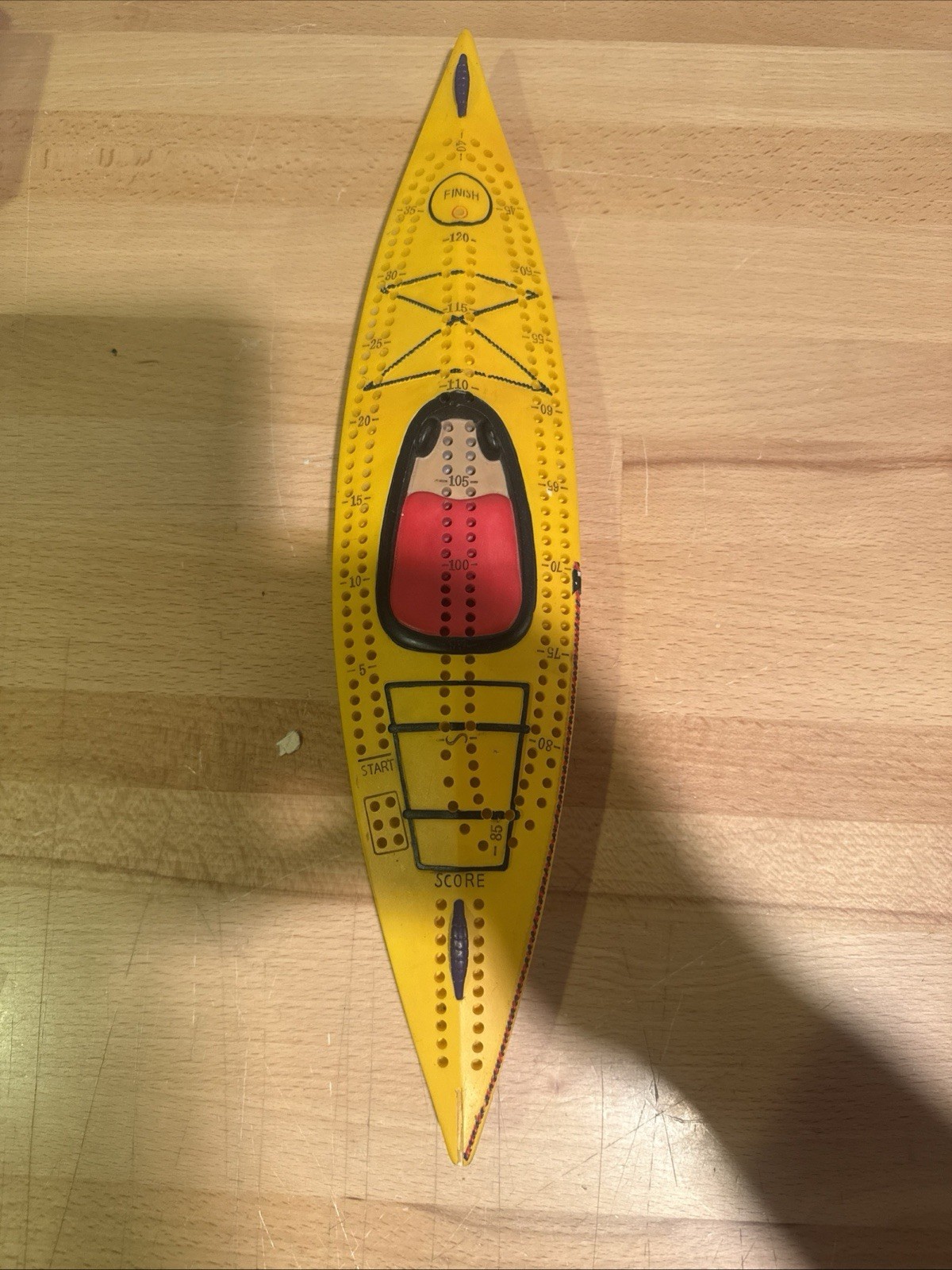 KAYAK CRIBBAGE BOARD Outside Gifts Inside Heavy Unique Game Gift Pre Owned