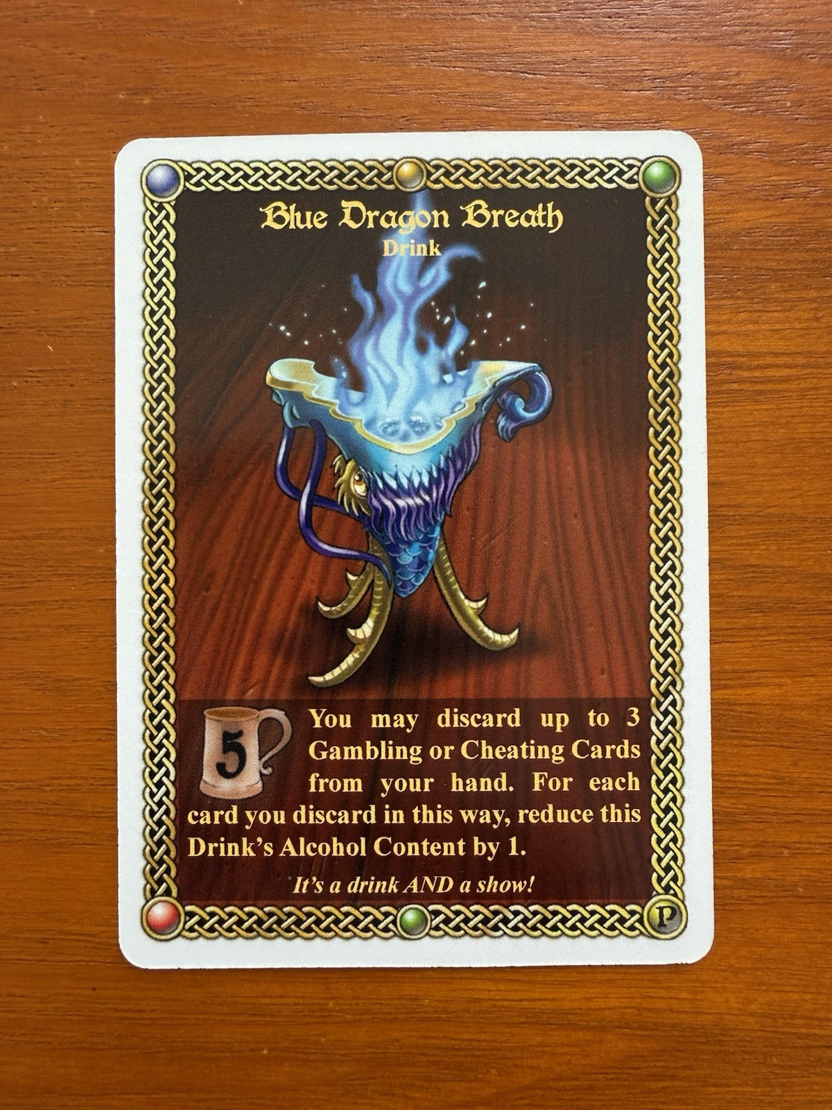 Red Dragon Inn Rare Promo Drink Card Blue Dragon Breath Plus Bonus Cards