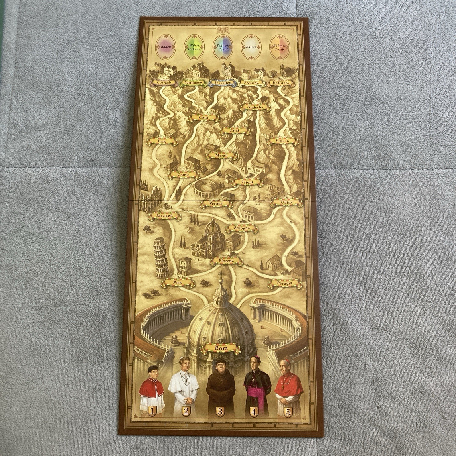 Thurn and Taxis – All Roads Lead to Rome Board Game Expansion – EUC – Complete