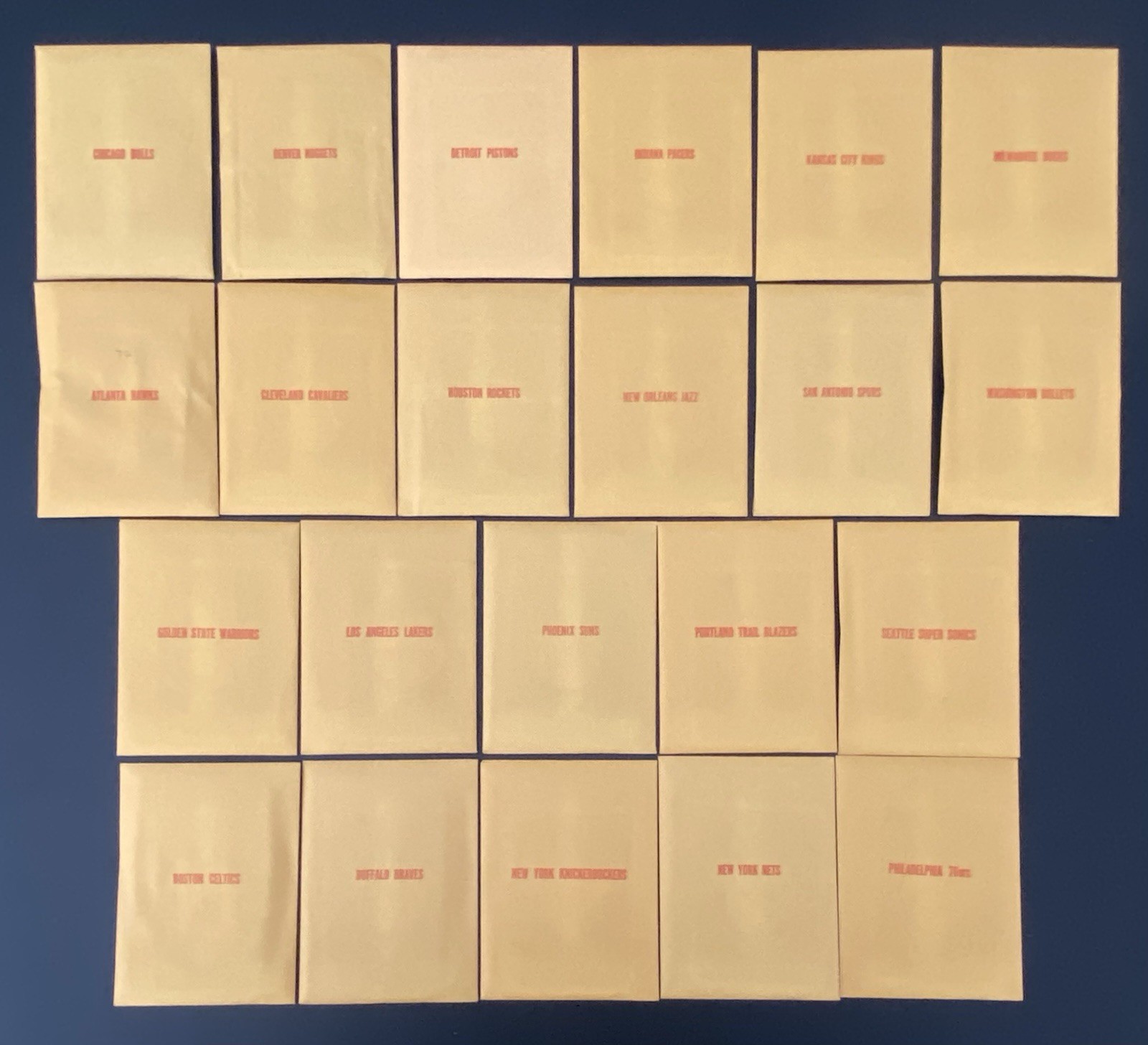 Vintage 1976-77 Season APBA Basketball Card Set Plus Roster MINT New Never Used