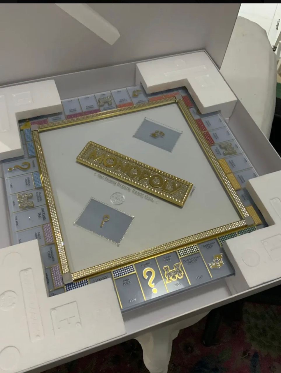 💎Monopoly 85th Anniversary Edition Board Game Swarovski Crystals Clear /500