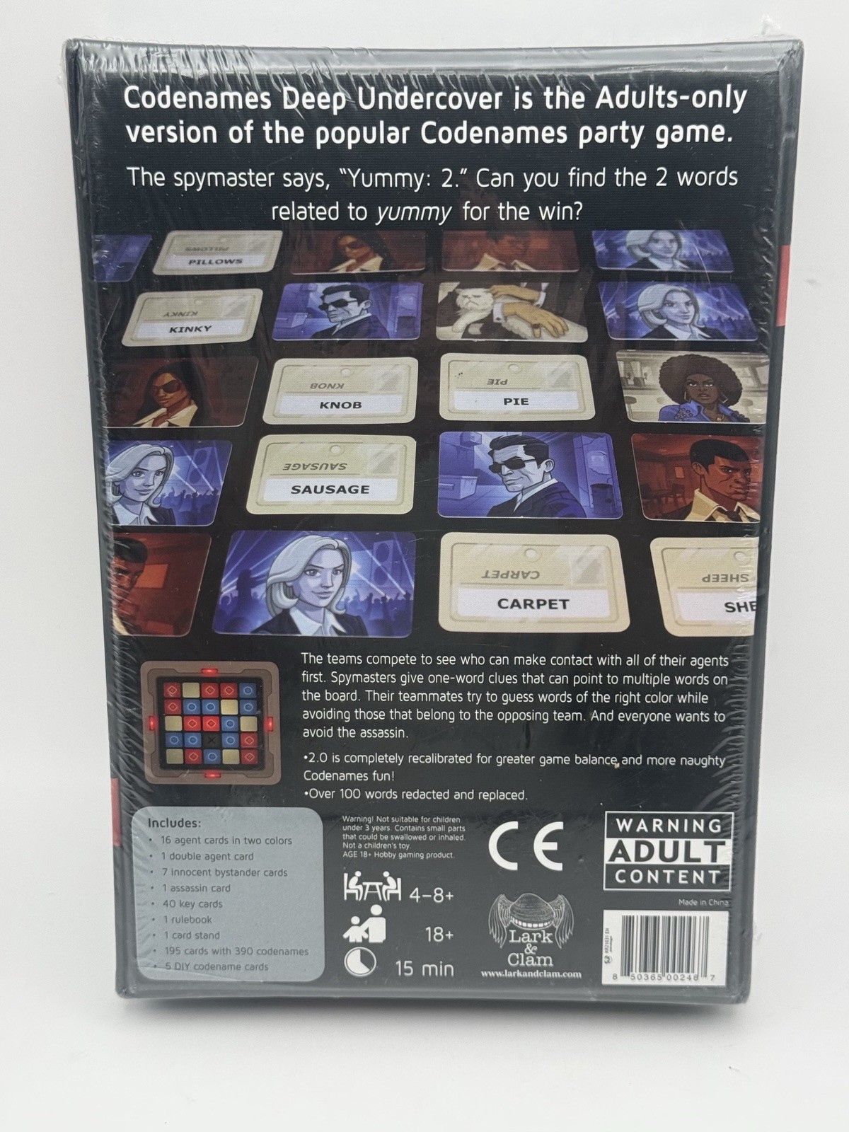 Codenames Deep Undercover 2.0 NIP Adult Content Party Board Game New & Sealed