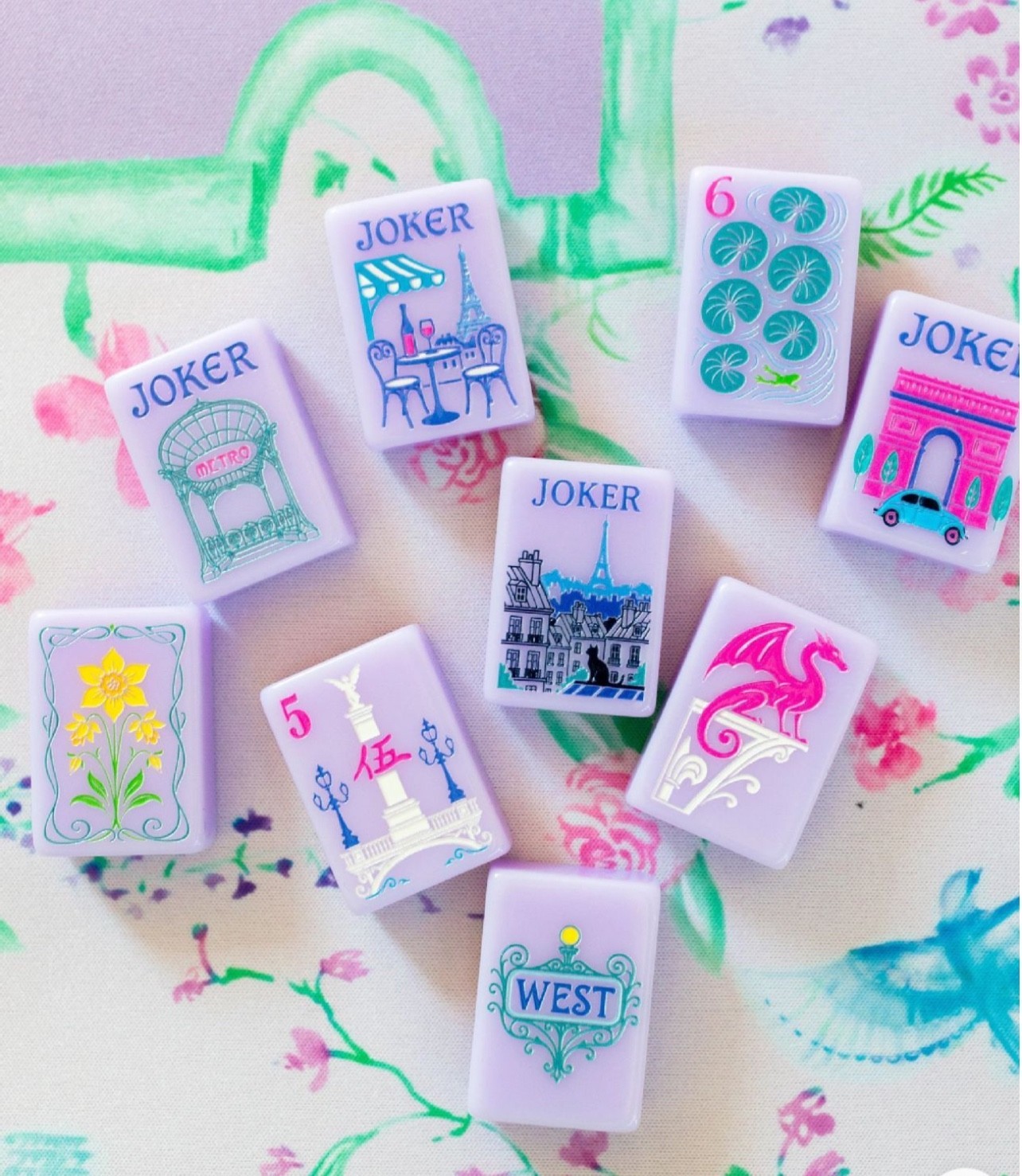 2026 Purple 💜American Mahjong Game Set, 160 Paris Mah Jong Tiles Free shipping
