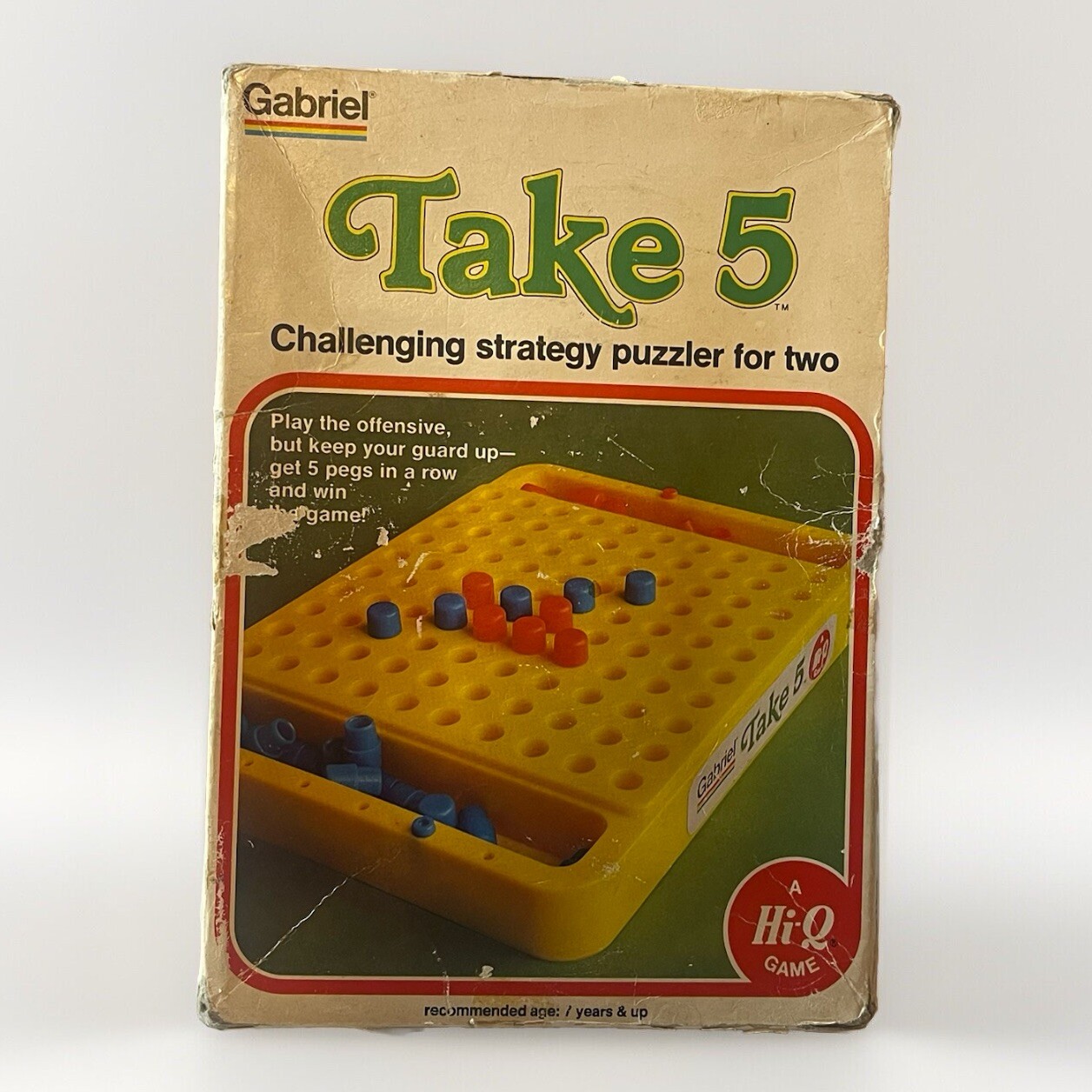 Vintage 1977 TAKE 5 strategy game 5 in A Row puzzle Hi-Q brain-teaser