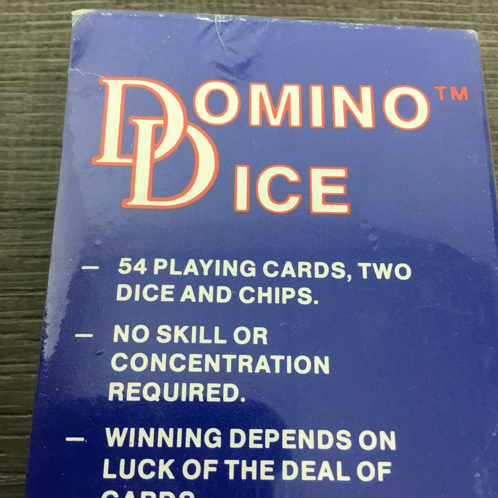 Domino Dice Card Game by Universal Games 54 Cards, 2 Dice, Chips 1981 Sealed