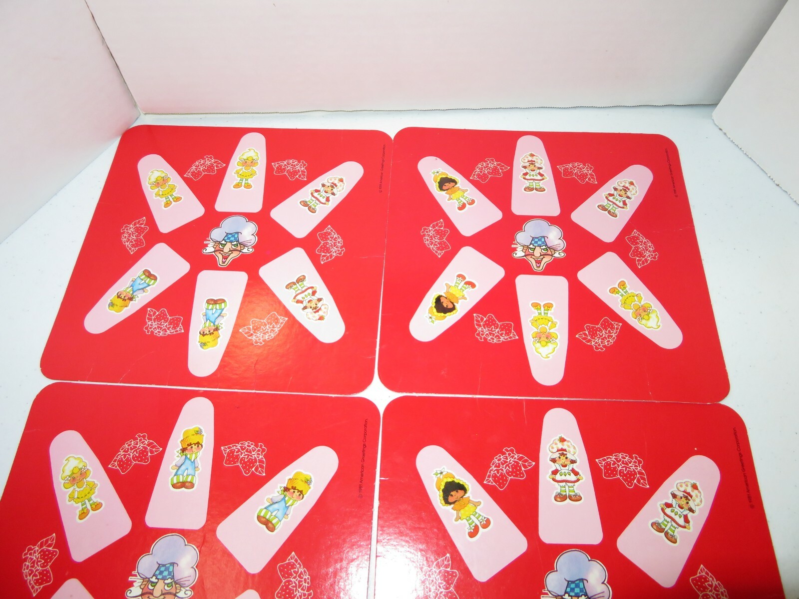 1981 Strawberry Shortcake Berry-Go-Round Board Game Lot 4 Game Board Part Only