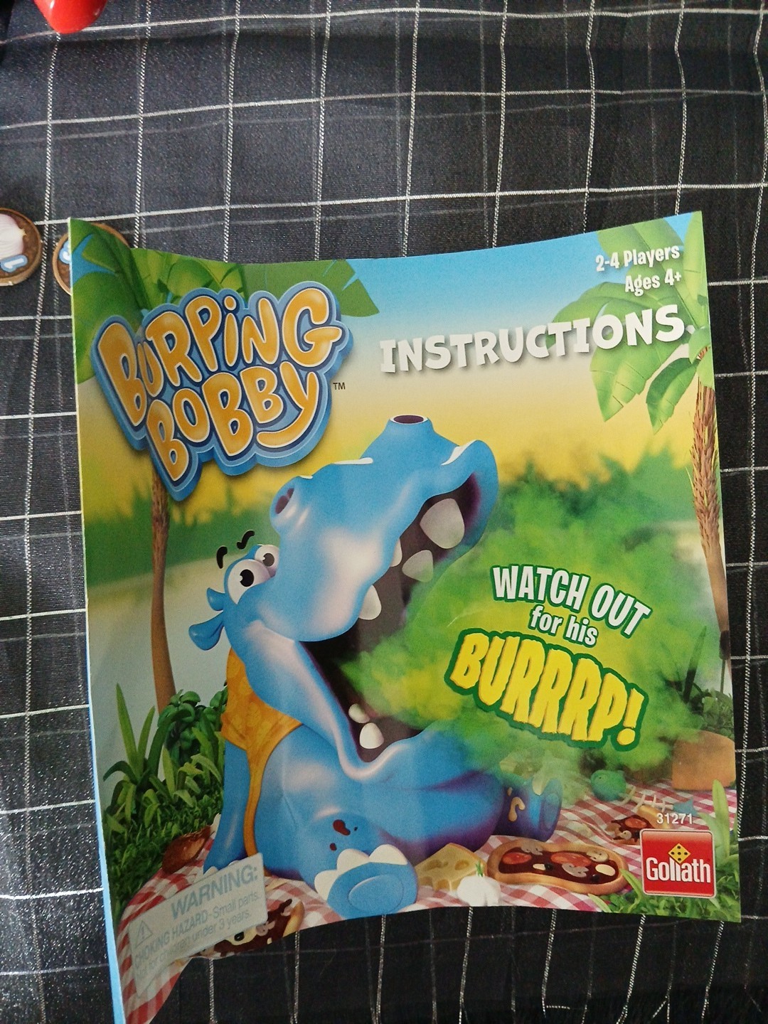 Burping Bobby Hippo Game by Goliath 2-4 Players, Ages 4+
