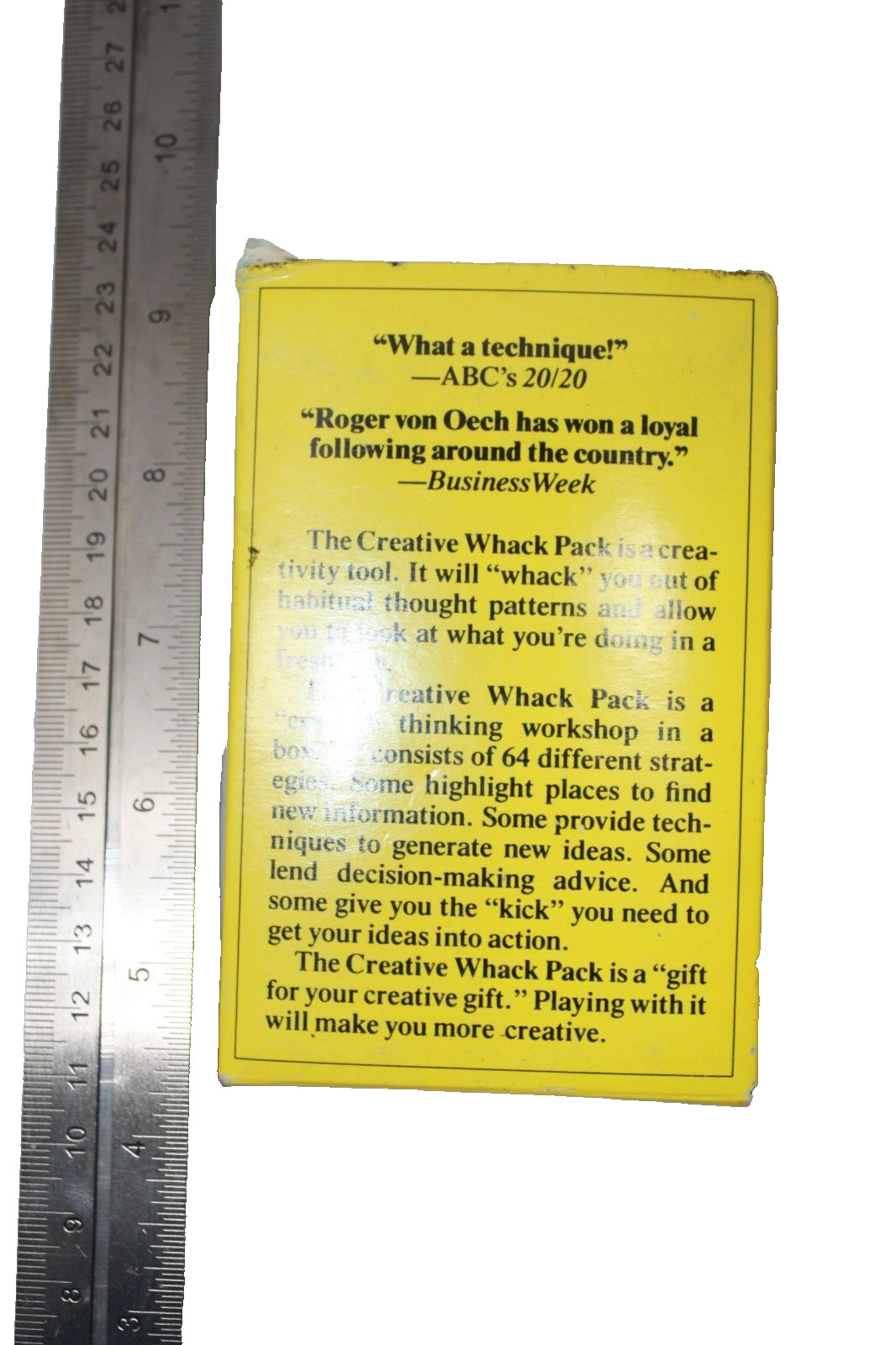 Creative Whack Pack – Roger Von Oech’s 1988 Edition 64 Card Deck + Instructions