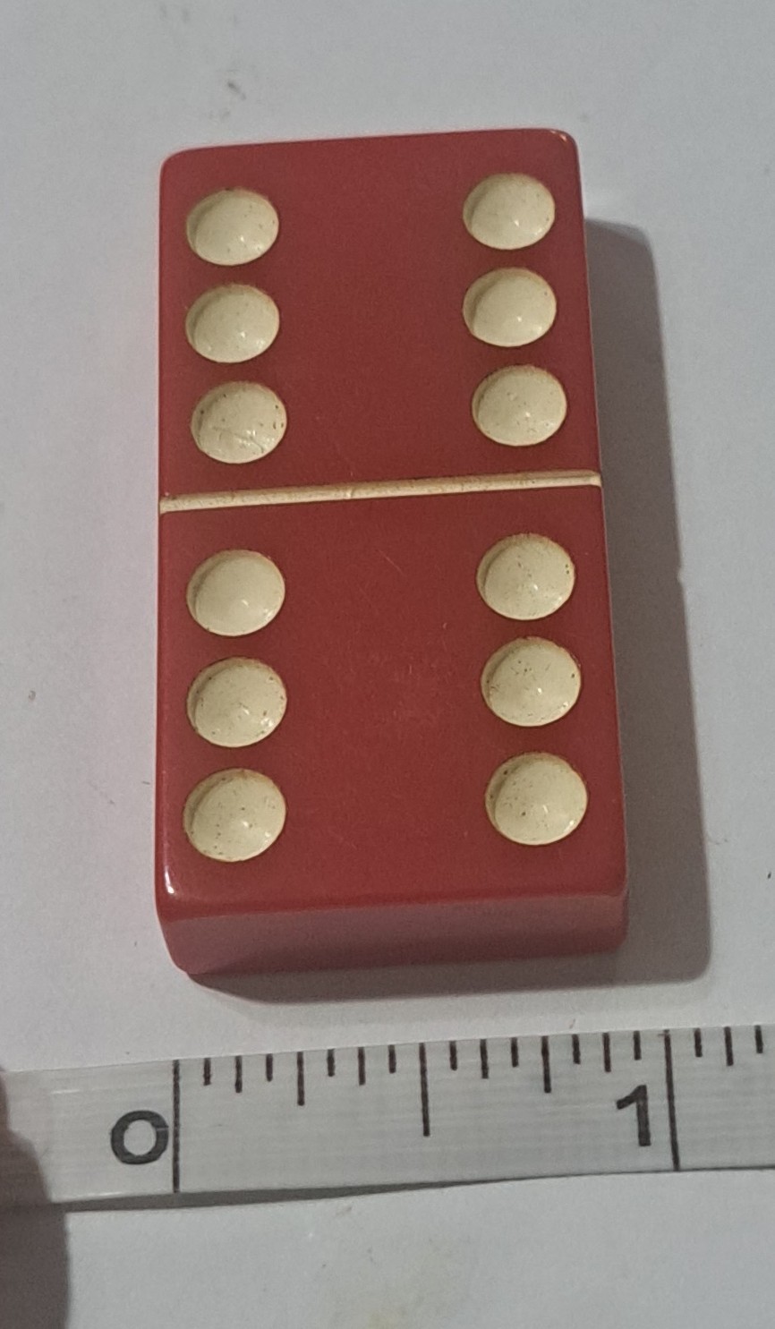 Vintage Puremco Dominoes Standard Marblelike Full Set RED Waco Texas No 616 USA