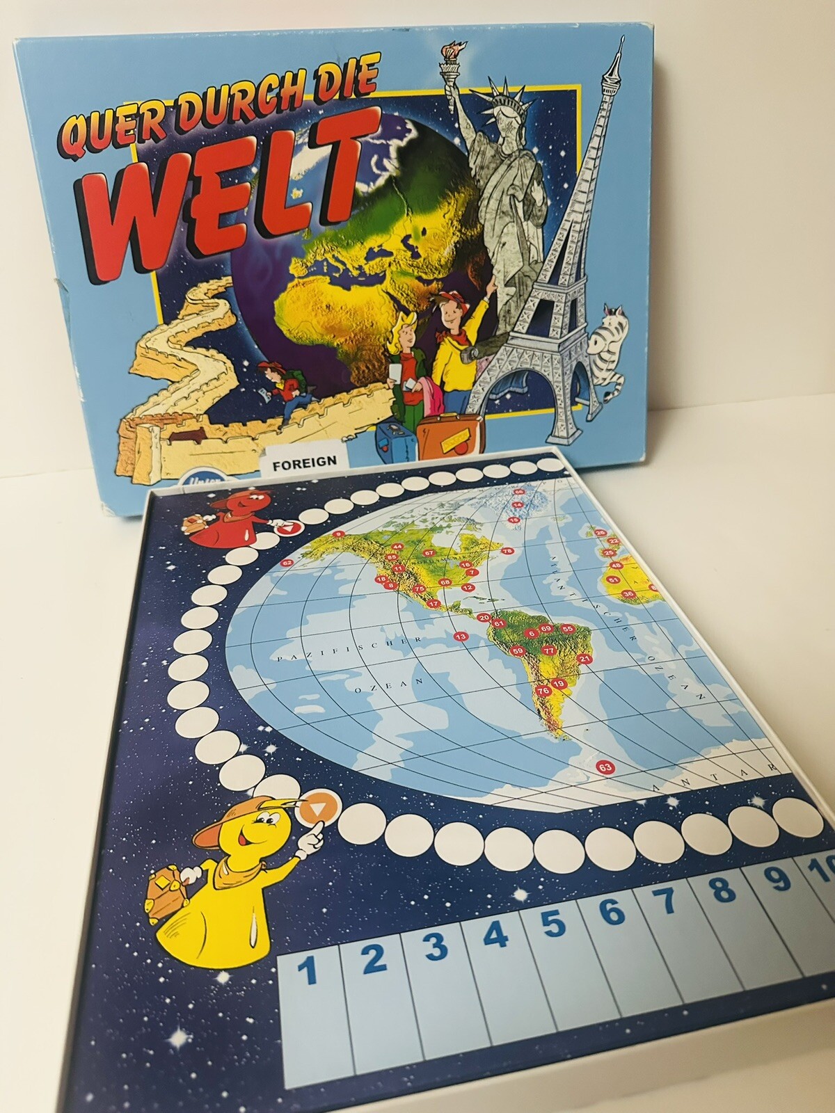 Quer Durch Die WELT World Travel Board Game RARE Unser Lieblingspiel In German