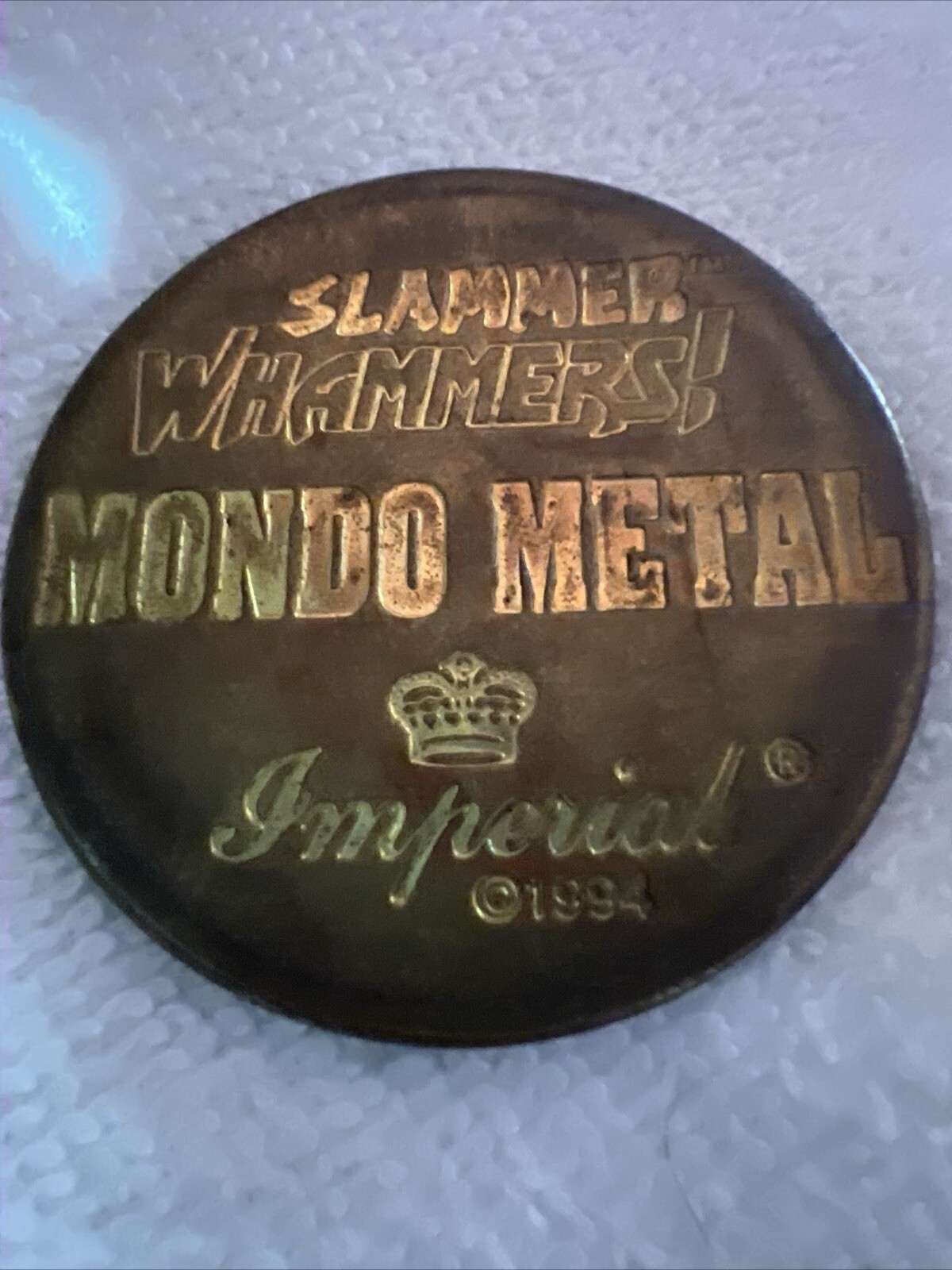 Pog Hammer Slammer Special Mondo METAL Brass 1994 Slammer Whammers! Imperial