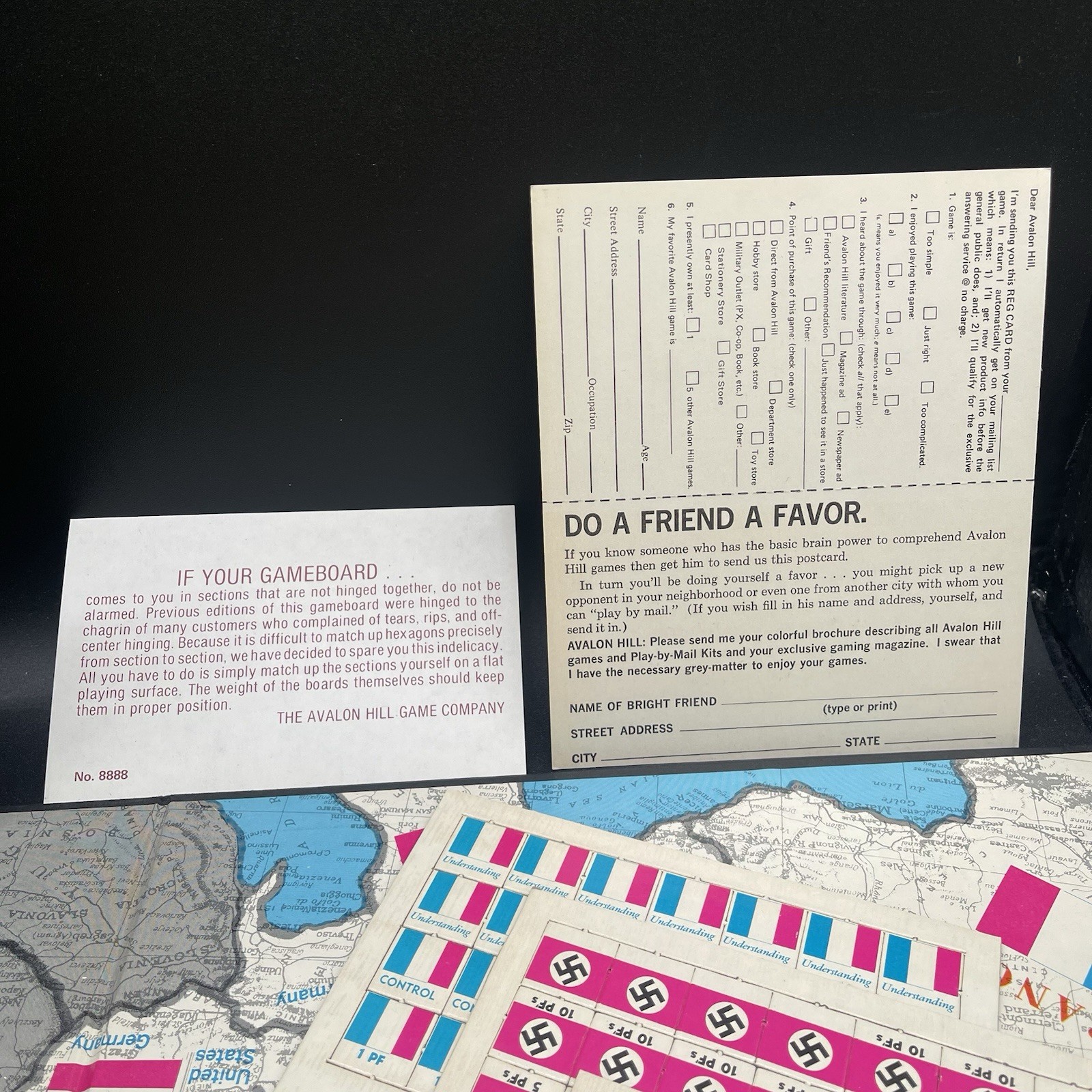 Origins of World War II 2 – 1971 Board Game (Unpunched)