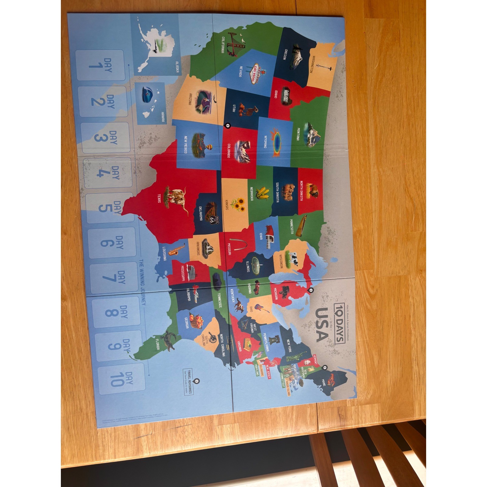 The Op 10 Days in the USA Board Game Unisex OS Blue Travel Strategy