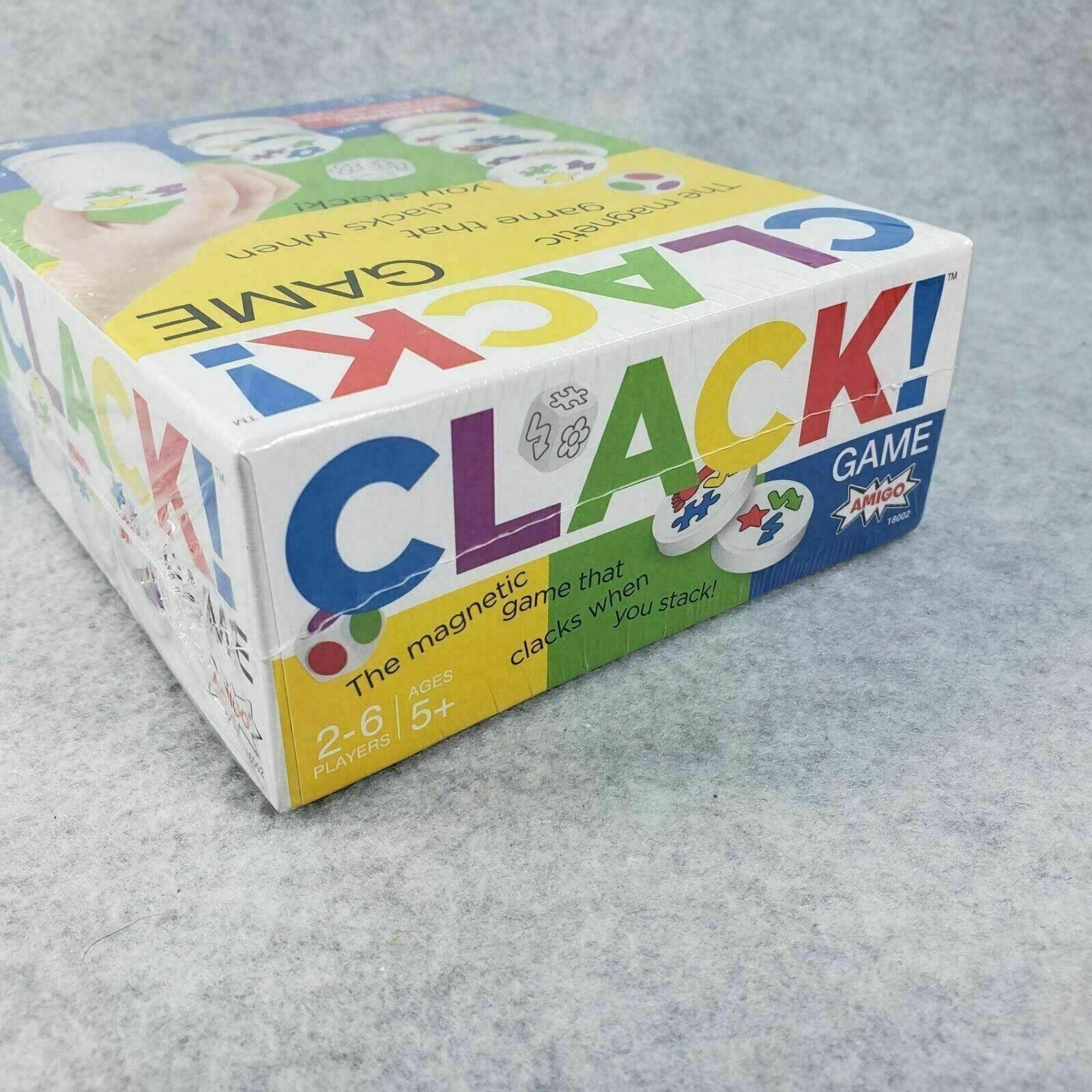 Clack Game Kids Family Fun Night Magnetic Stacking Disks Activity Amigo New