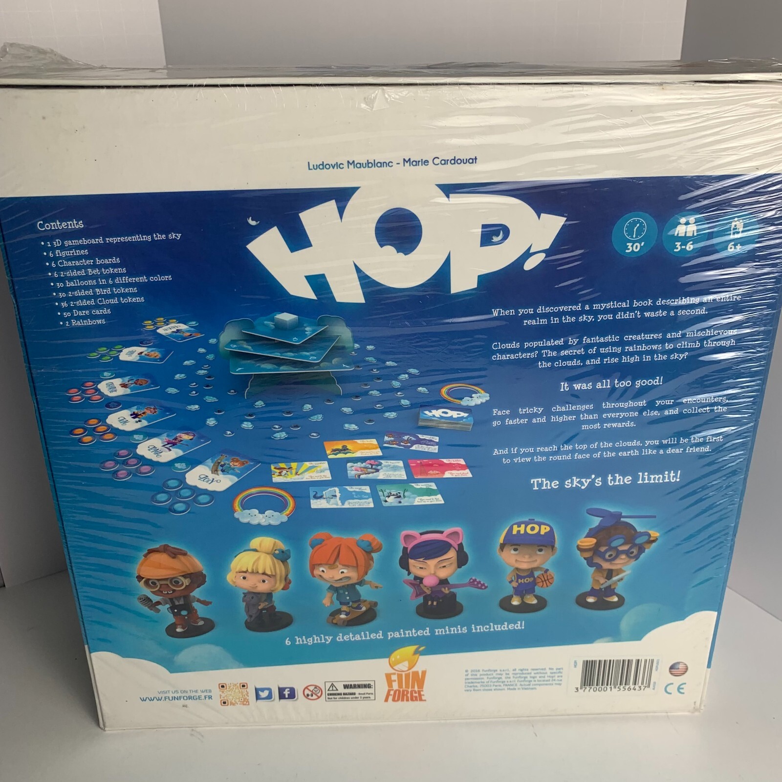 HOP! Fun Forge 3D Gameboard Board Game w Painted Mini Figures NEW – Sealed