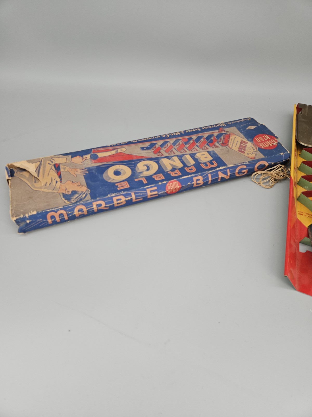 Vintage Wolverine Supply Co. Tin Lithographed ‘Marble Bingo’ Game W/Box