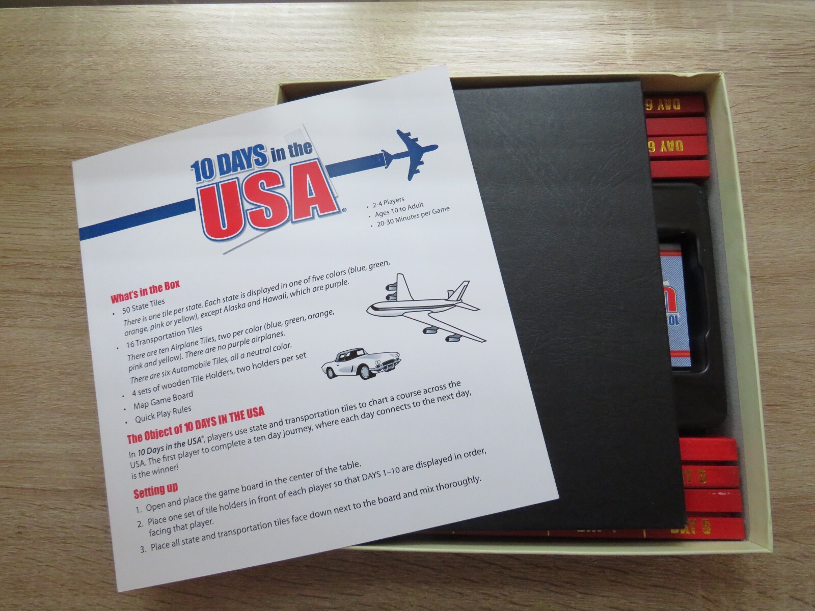 10 DAYS In The USA Board Game of Making Connections by OUT OF THE BOX ~ Complete