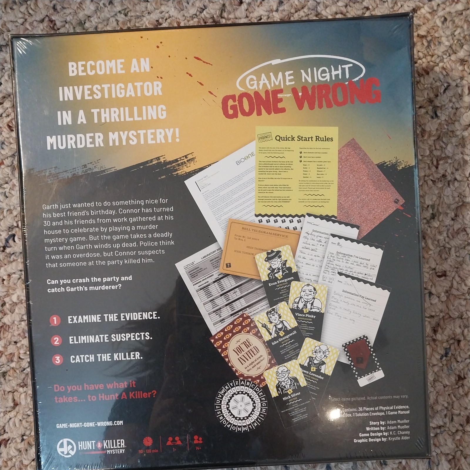 Hunt A Killer — Game Night Gone Wrong — Complete Mystery Game – NEW SEALED