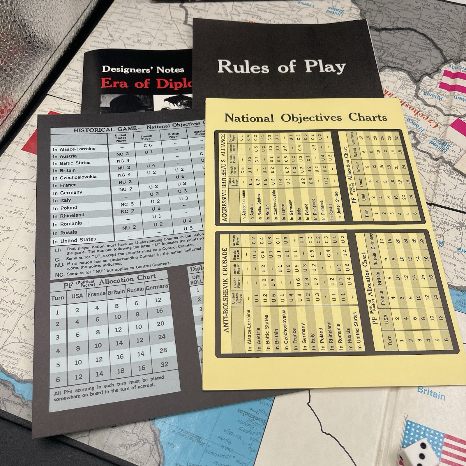 Origins of World War II 2 – 1971 Board Game (Unpunched)