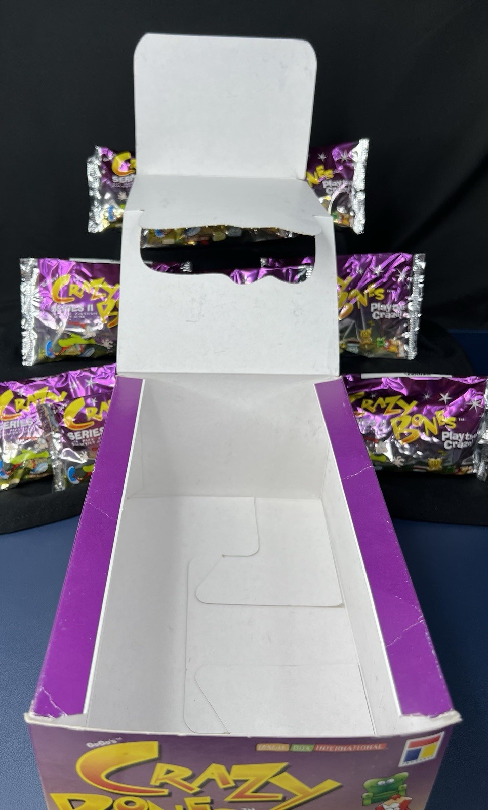 10 Sealed Packs GoGo’s Crazy Bones Things & Empty Display Box