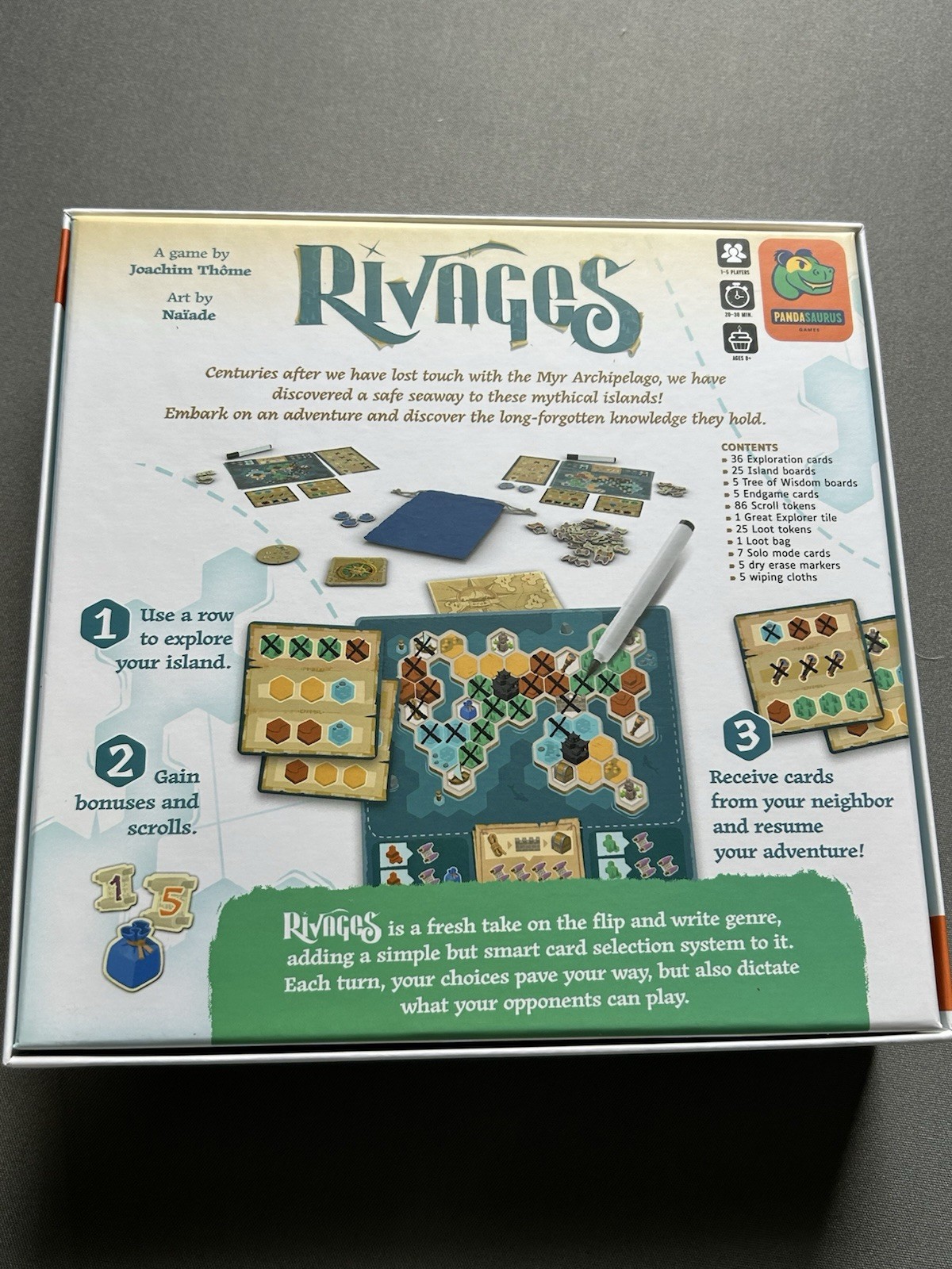 Rivages Board Game Flip & Write Adventure 1+ Players