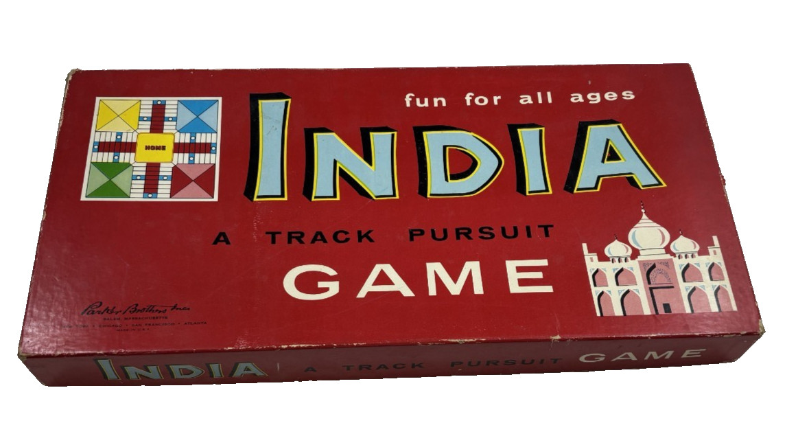 The Royal Game of India Board Game 1940 Parker Bro. 4 Players Complete