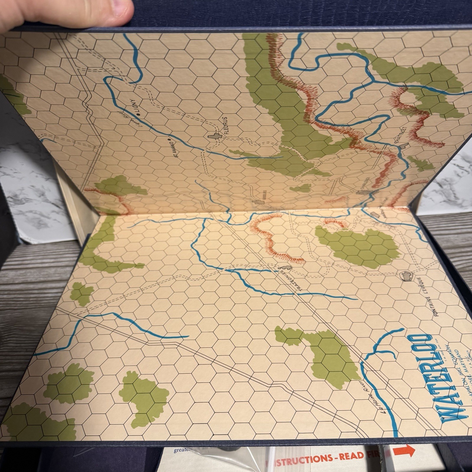 Vintage 1962 Waterloo Napoleonic Campaign Avalon Hill Boardgame Punched Complete