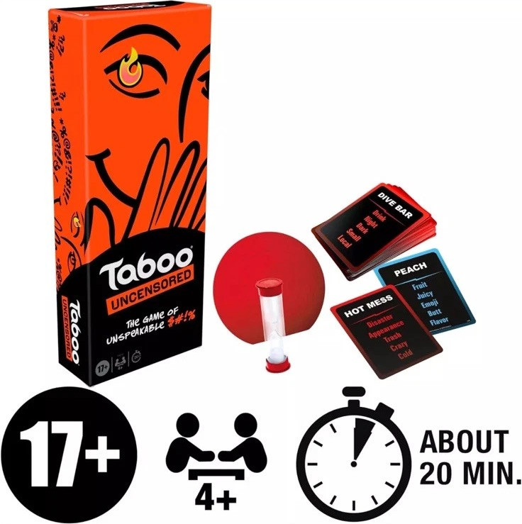 Hasbro Gaming Taboo Uncensored Board Game for Adults Only Ages 17+ 4+ Player
