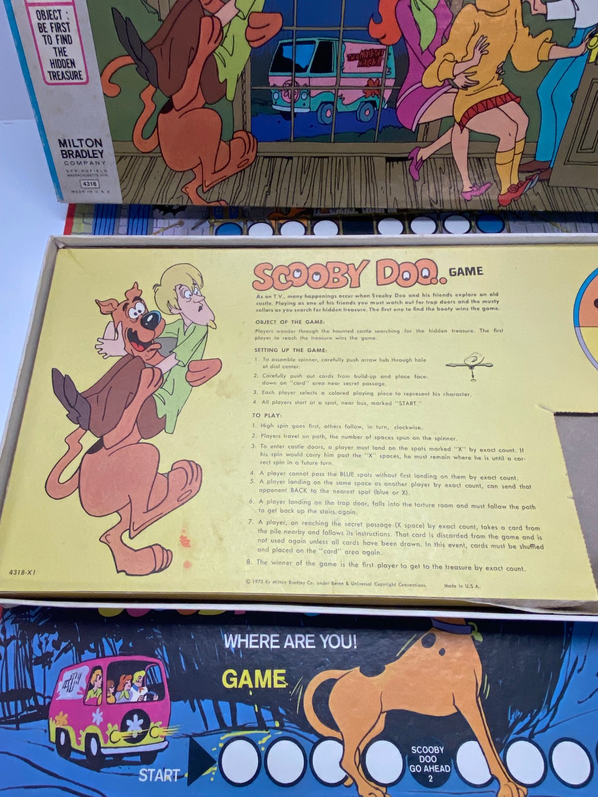 1973 Scooby Doo Where Are You Board Game by Milton Bradley – INCOMPLETE #4318
