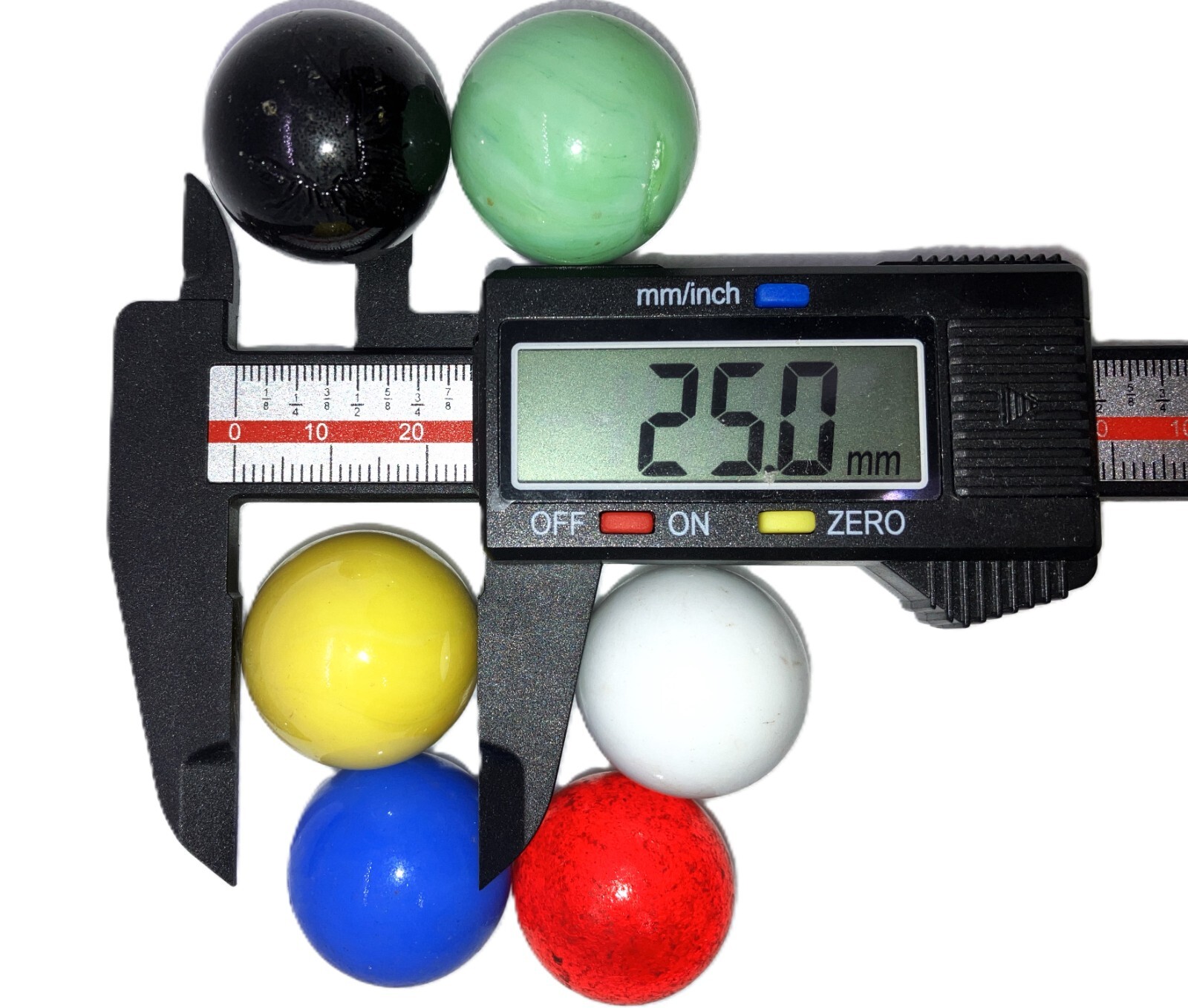 1″ INCH 30 Opaque 25mm 6 Colors Glass Marbles Replace Chinese Check Board Games