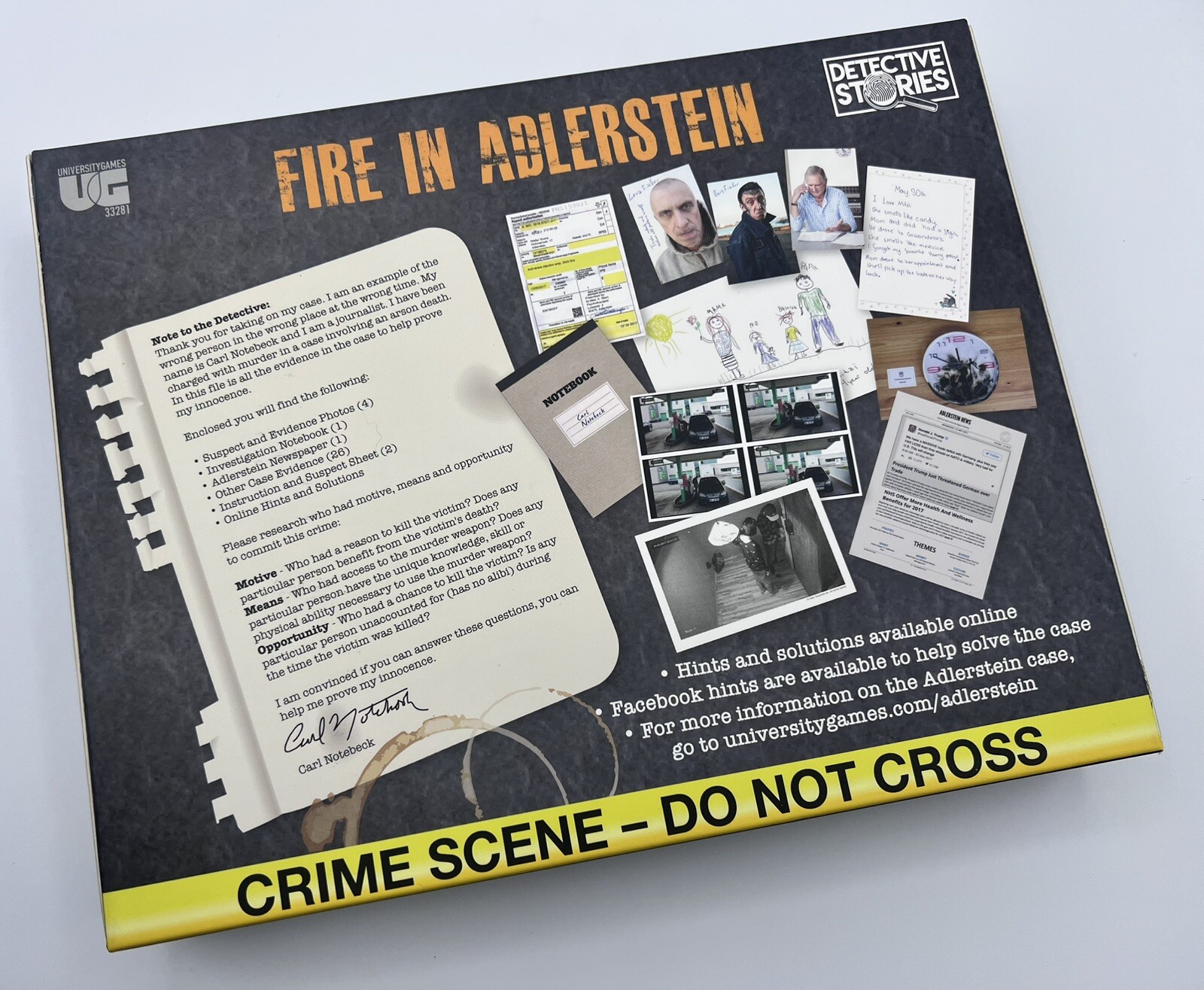Murder Mystery Party Case Files Fire in Alderstein Party Game New Sealed